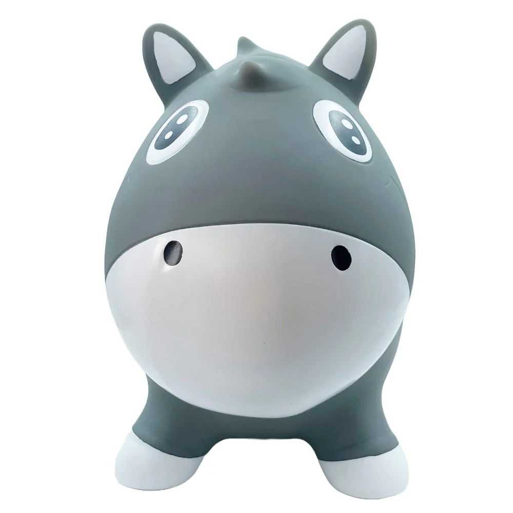 Pop It Up: Kidzzfarm Bouncy Horse Junior - Grey - Inflatable Animal Hopper - Image 2