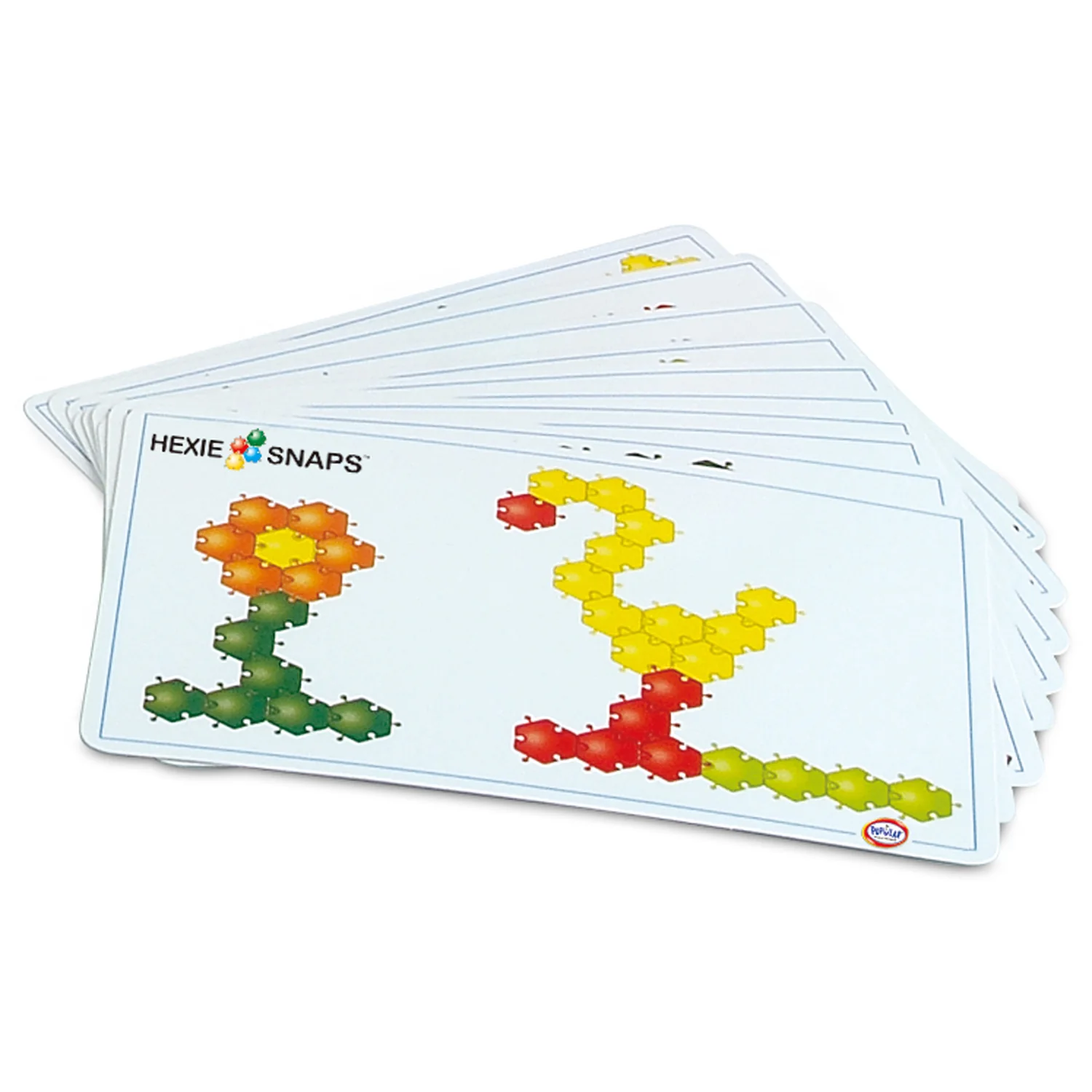 Popular Playthings Hexie-Snaps 92-Piece Creative Mosaic Play Set - Image 2