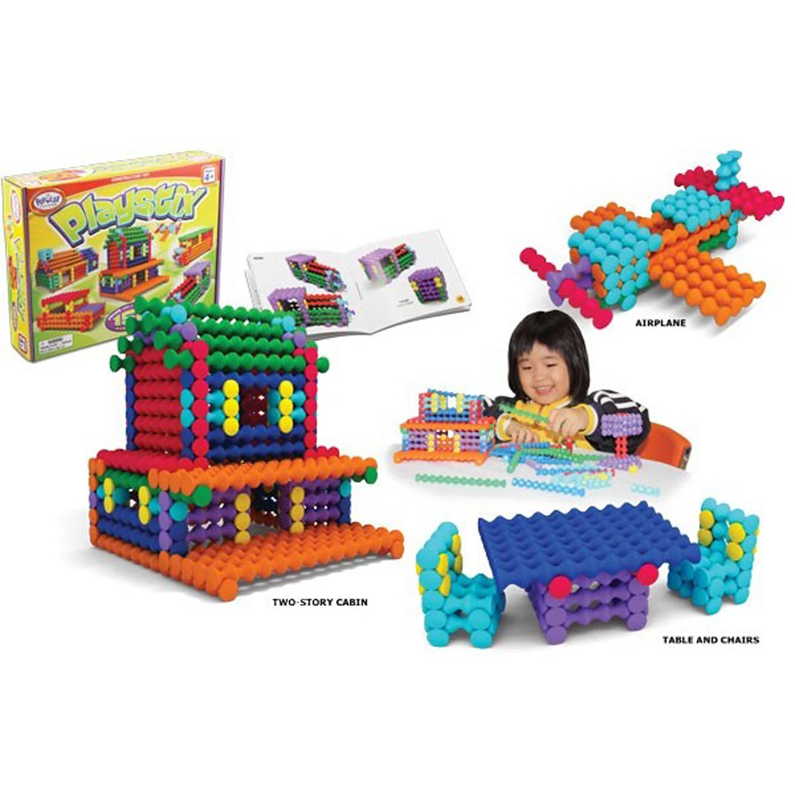 Popular Playthings Playstix 150-Piece Color-Coded Construction Set - Image 2