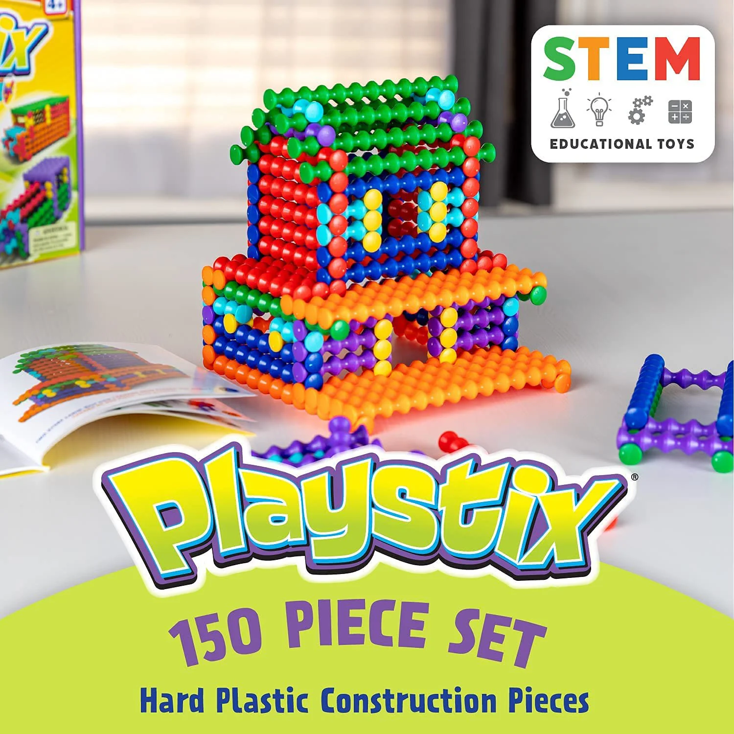 Popular Playthings Playstix 150-Piece Color-Coded Construction Set - Image 4
