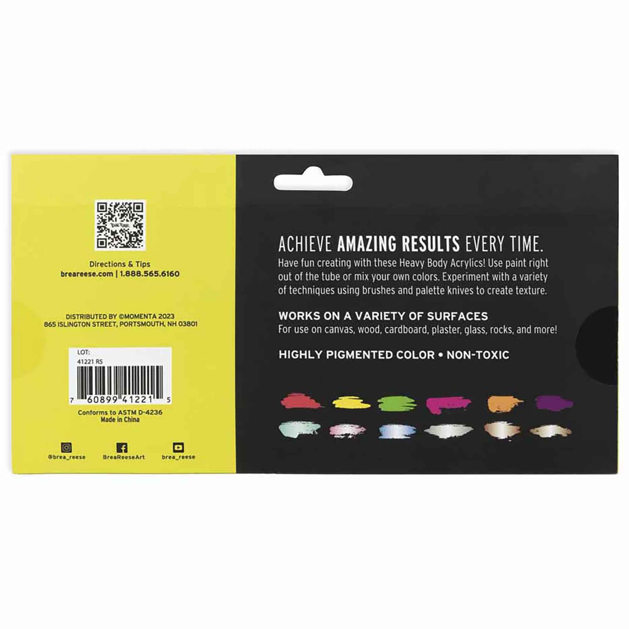 Brea Reese Professional Heavy Body Acrylic Paint Set - 12-Count - Image 2