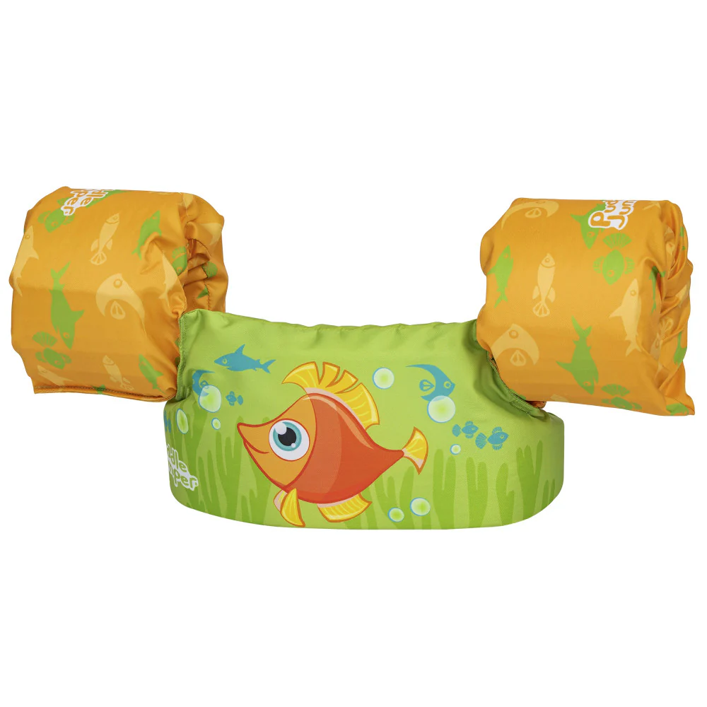 Puddle Jumper Deluxe Child Life Vest - Orange Fish, 33-55 lbs