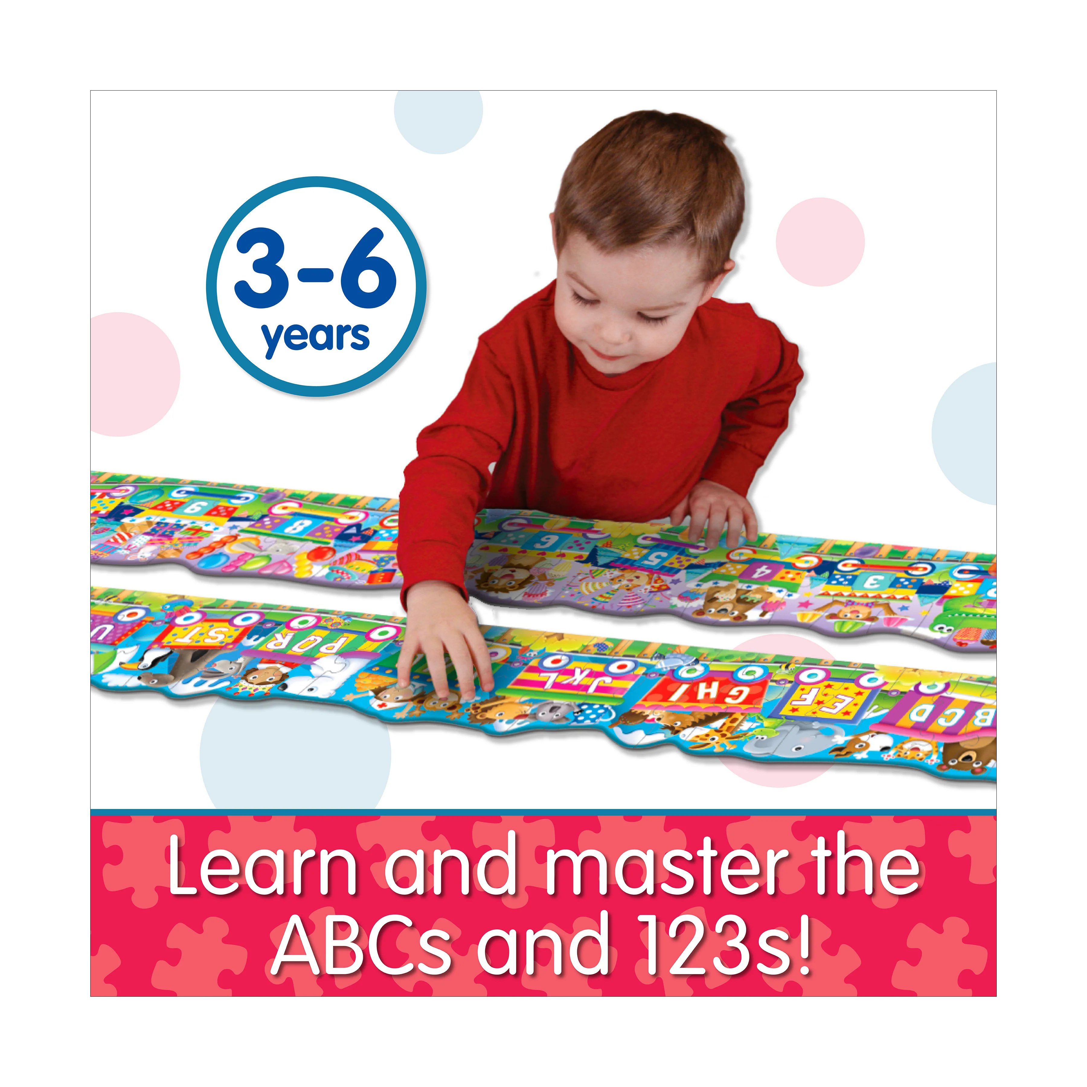 Puzzle Doubles! ABC & 123 Trains Floor Puzzles - 60 pcs - Image 5
