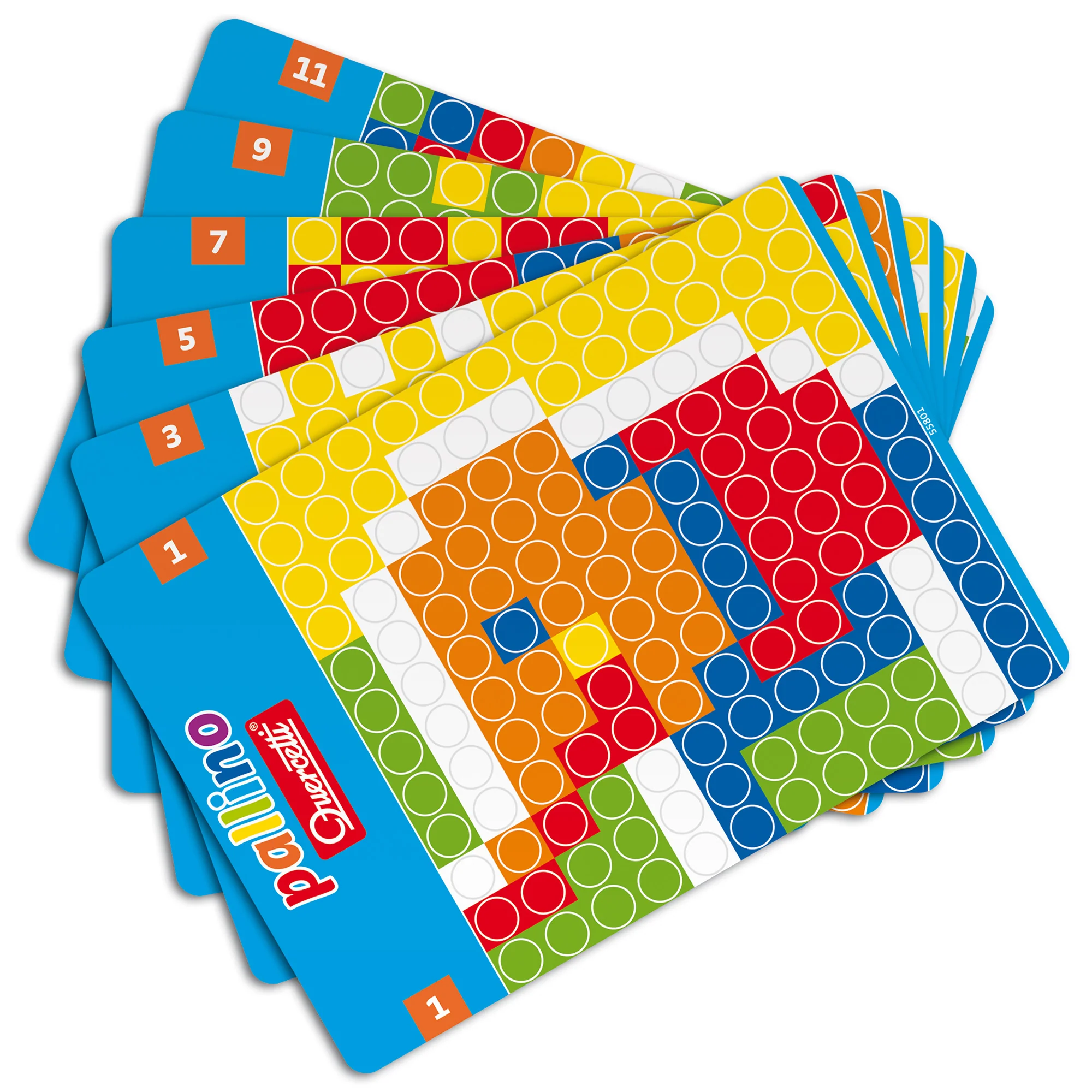 Quercetti Pallino Colorful Mosaic Game - Interactive STEM Toy with Design Cards - Image 3