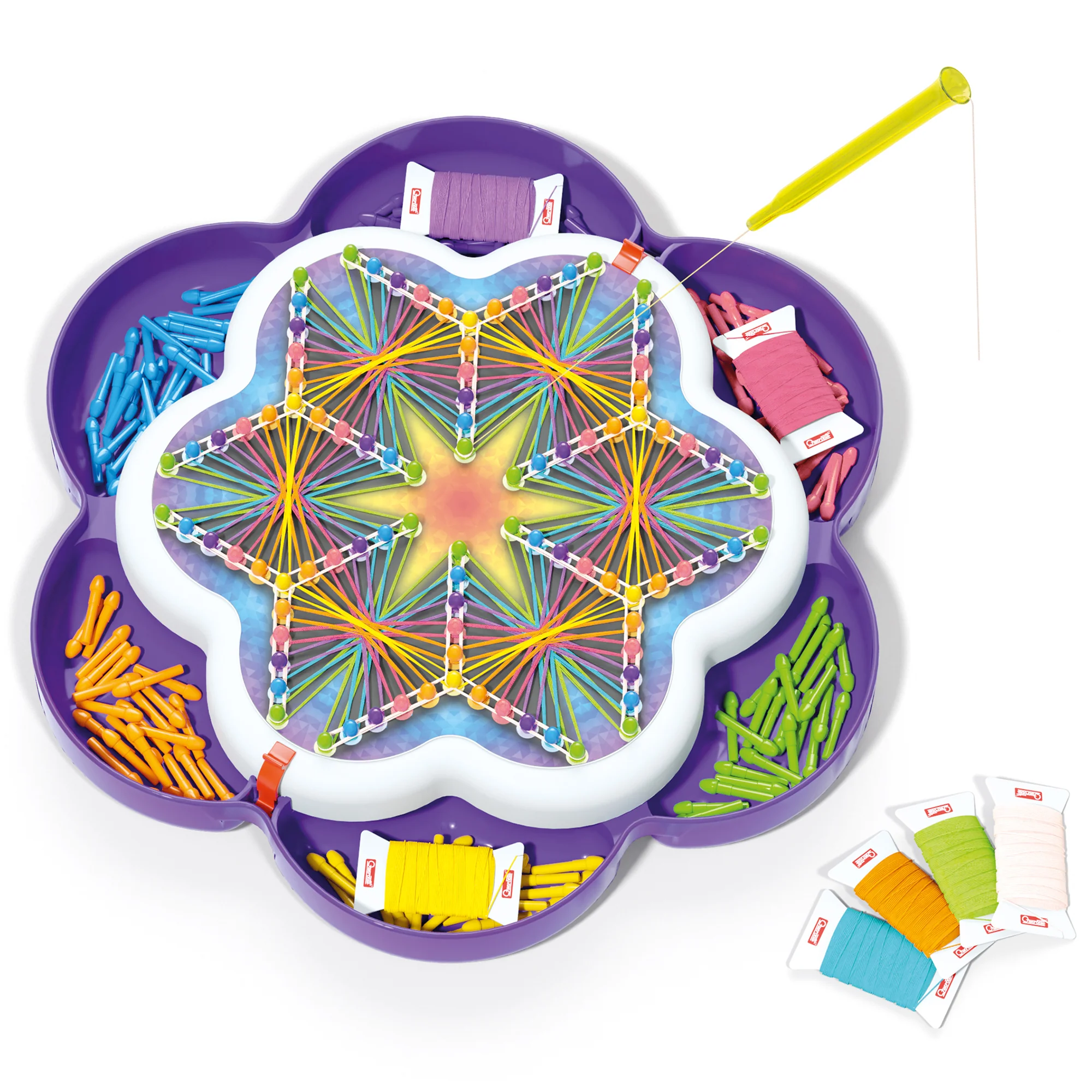 Quercetti Play Creativo String Art Mandala Craft Set - Colorful Design Fun - Image 2