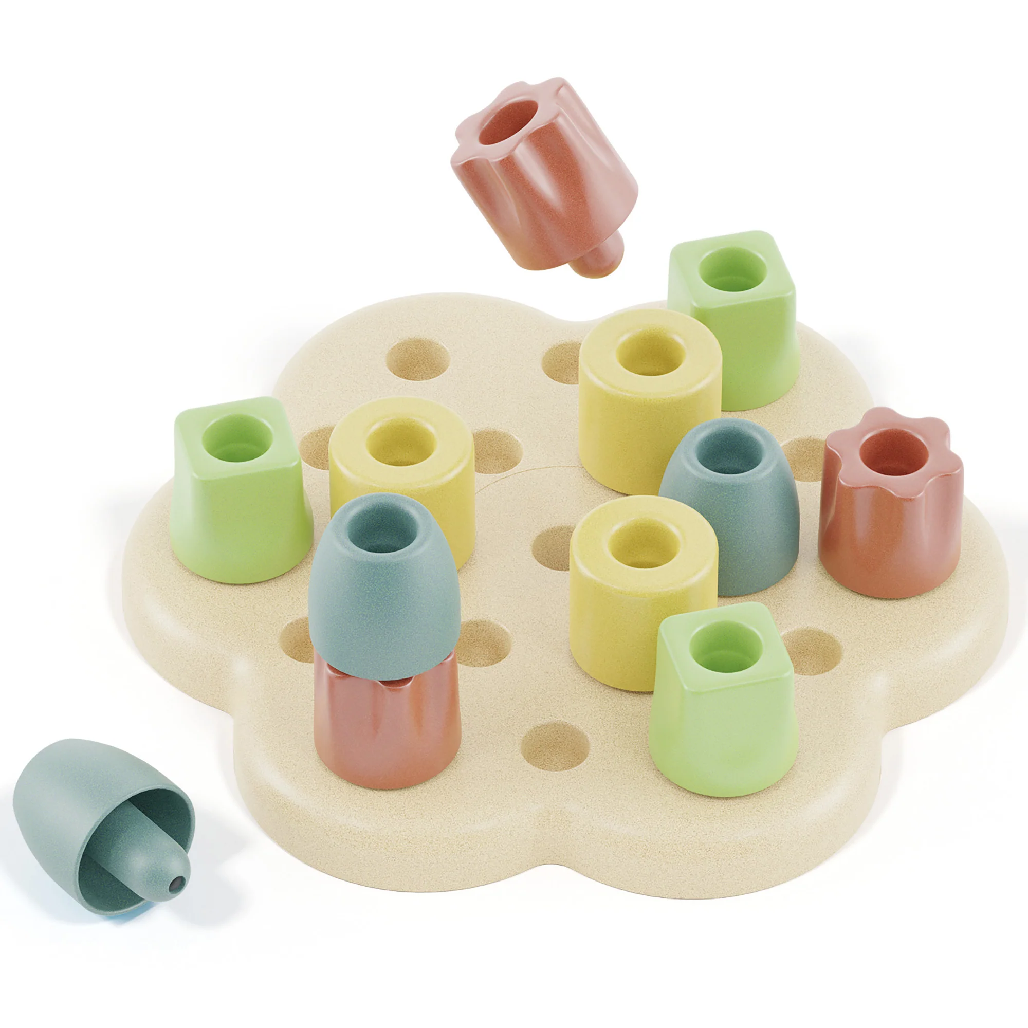Quercetti PlayBio Chunky Peggy - Eco-Friendly Sorting and Stacking Toy - Image 2
