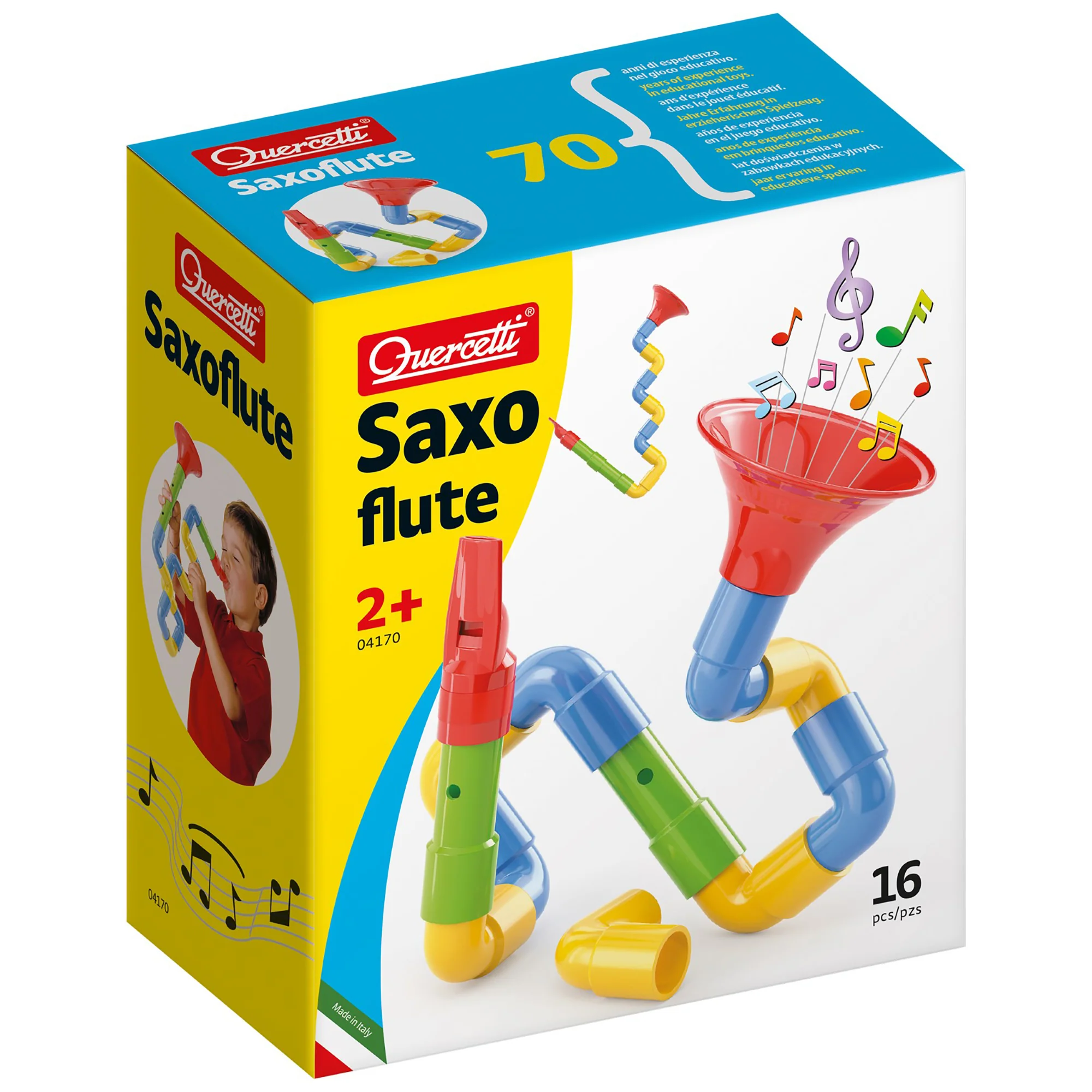 Quercetti Saxoflute 16-Piece Musical Instrument Building Set