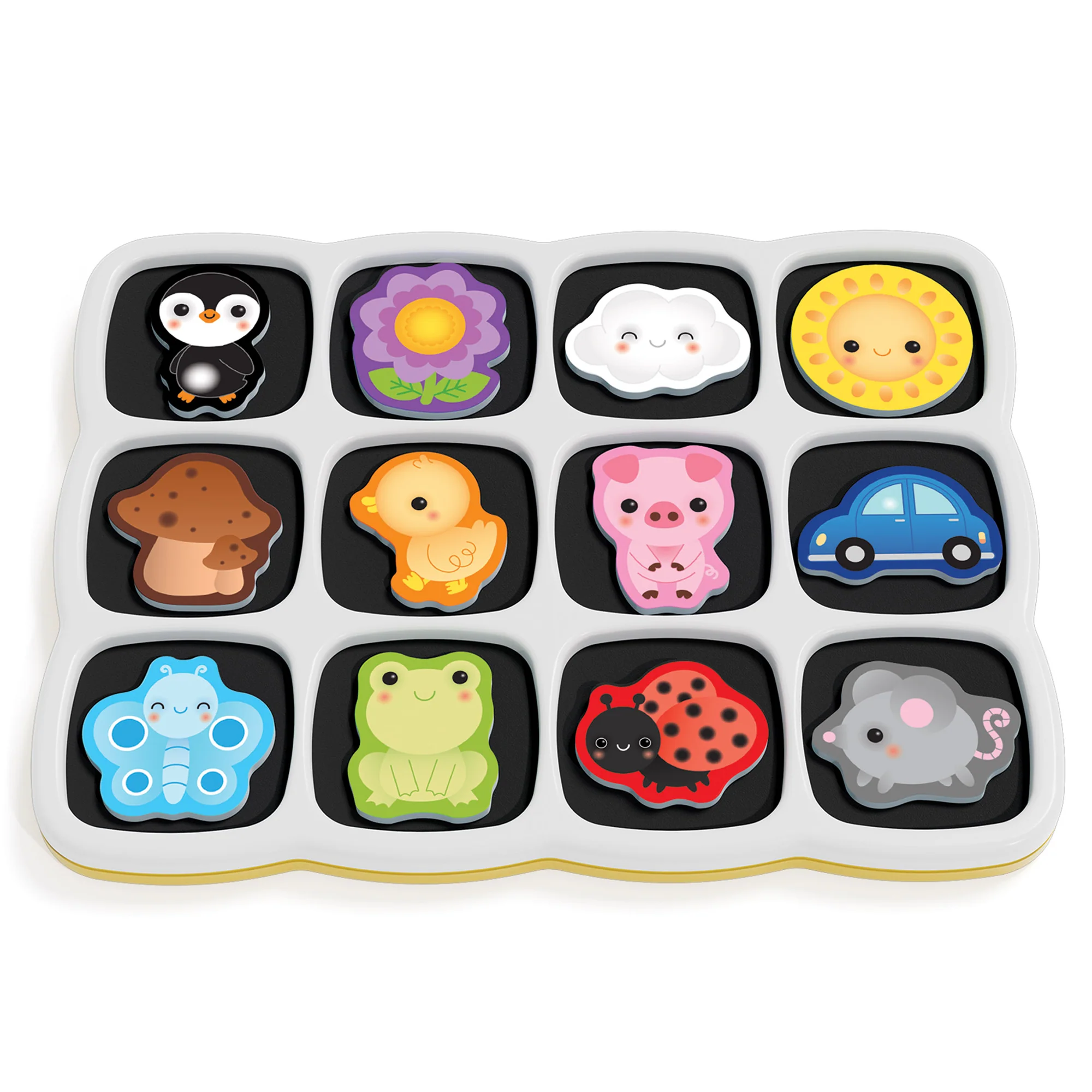 Quercetti Smart Puzzle First Colors 13pc Double-Sided Magnetic Animal & Car - Image 5