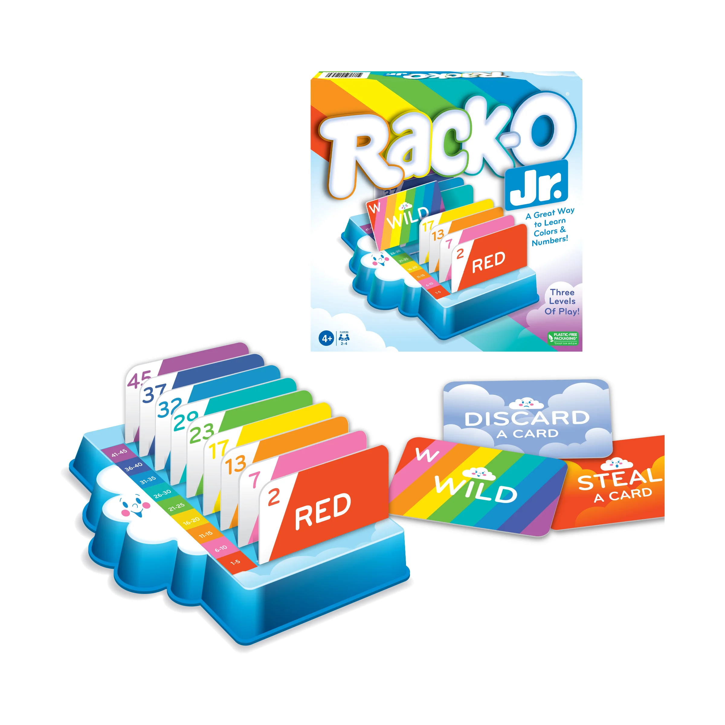 Rack-O Jr. Rainbow Sequence Card Game - Image 2