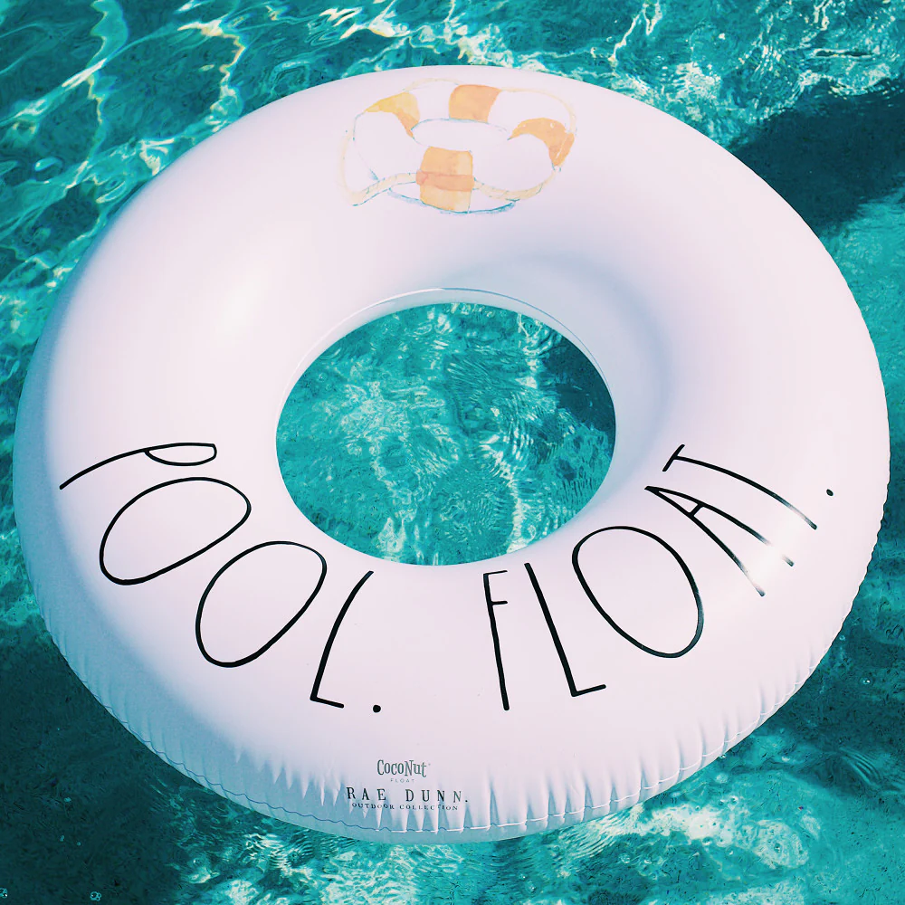 Rae Dunn 48" CocoNut Inflatable Pool Ring Float - Durable, Anti-Leak Design - Image 3