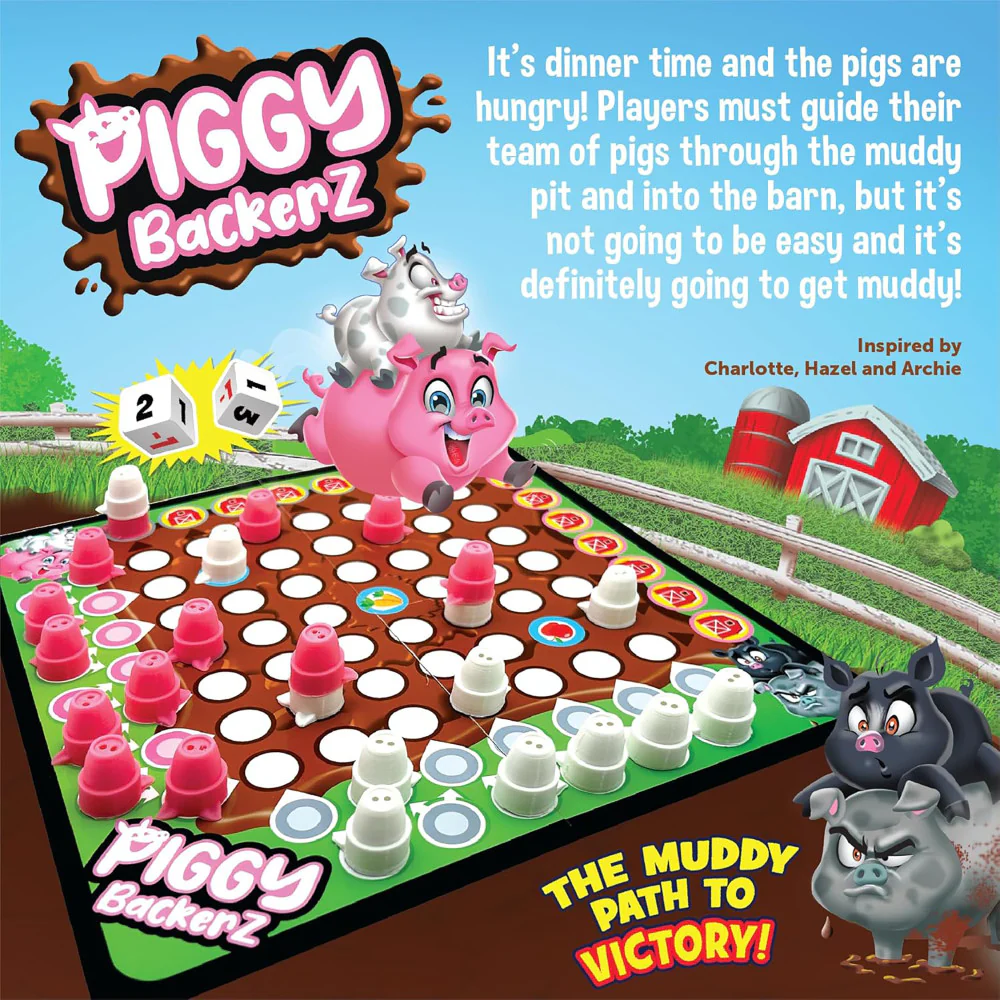 Piggy Backerz Barnyard Dash Board Game, Ages 6+ for 2 Players - Image 2