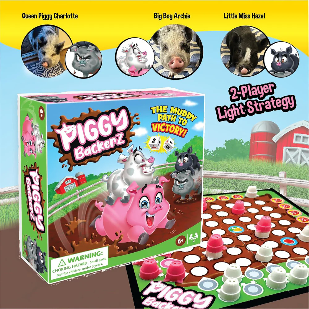 Piggy Backerz Barnyard Dash Board Game, Ages 6+ for 2 Players - Image 4