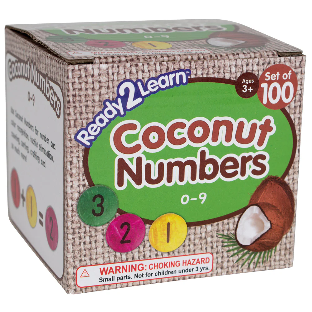 Ready 2 Learn Colorful Coconut Counters - Number Set 0-9 - 100 Pieces