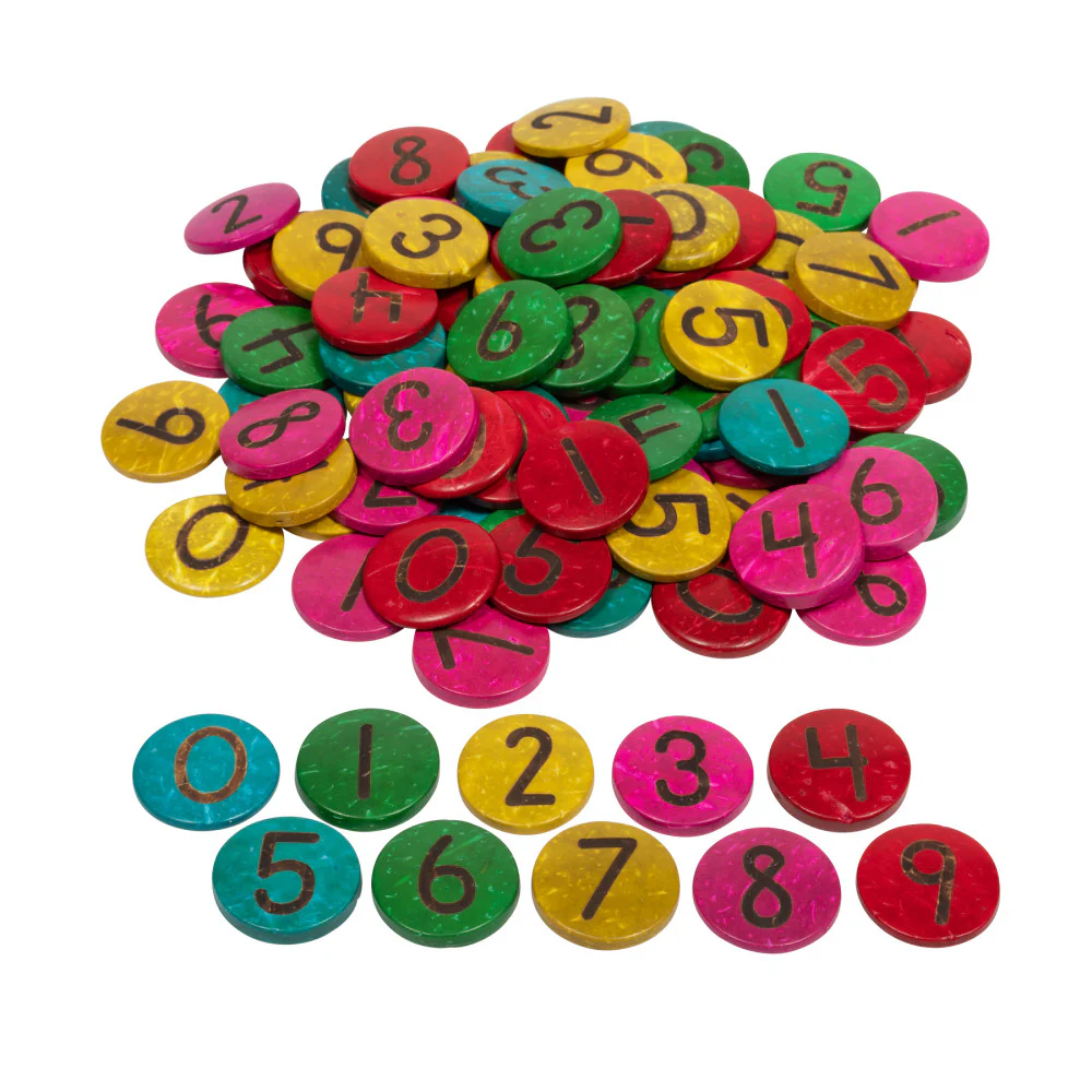 Ready 2 Learn Colorful Coconut Counters - Number Set 0-9 - 100 Pieces - Image 2