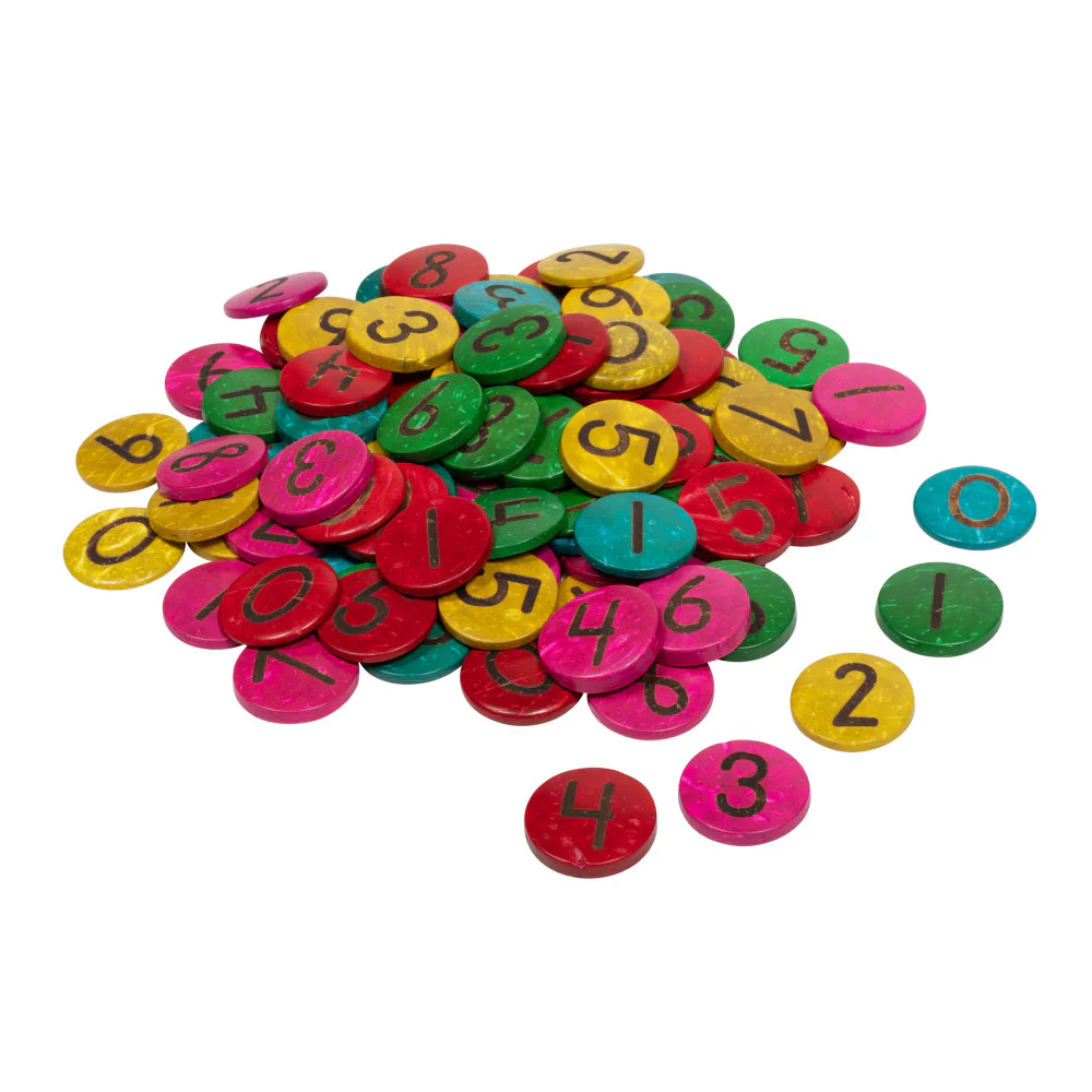 Ready 2 Learn Colorful Coconut Counters - Number Set 0-9 - 100 Pieces - Image 3