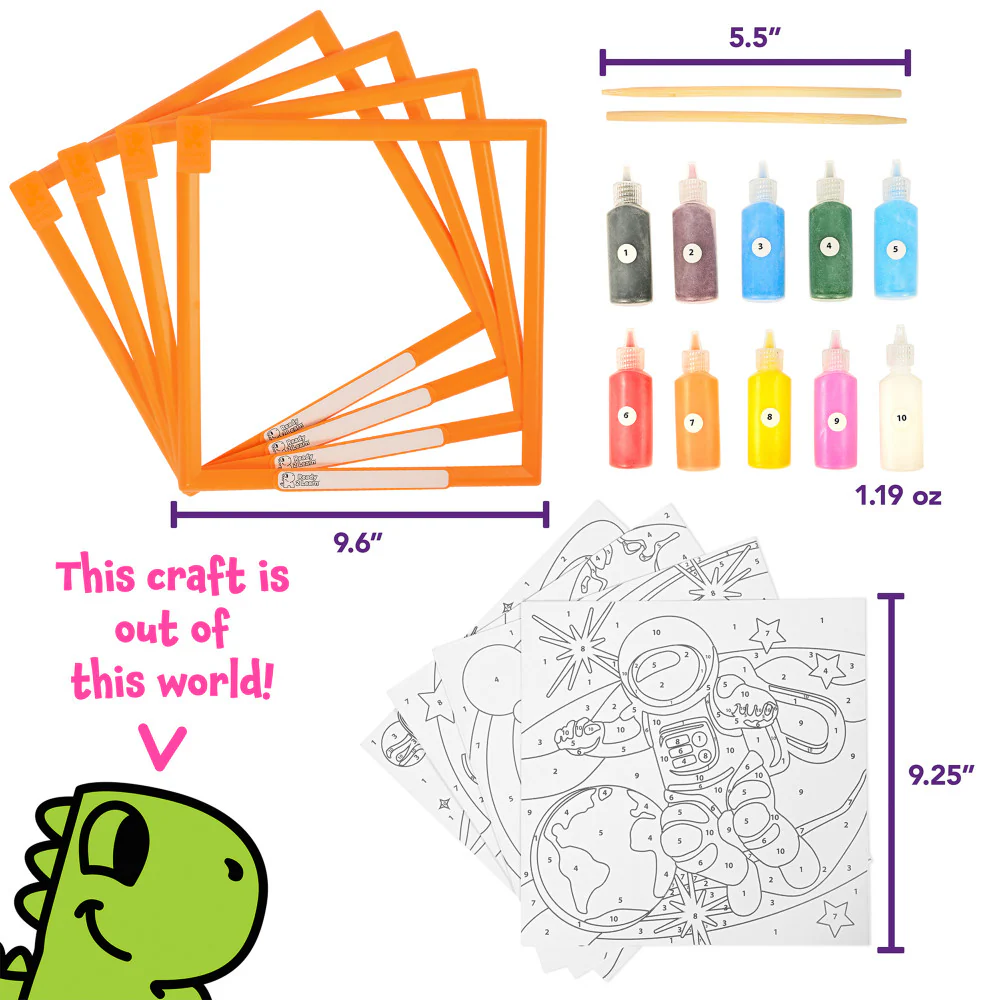 READY 2 LEARN Cosmic Sand Art Kit - Space Scenes Creation Set - Image 2