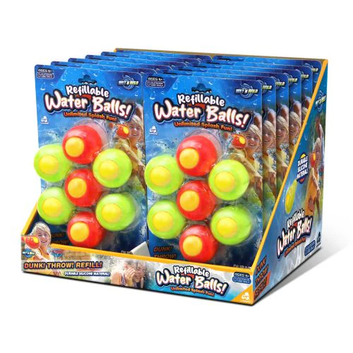 SplashZone Reusable Silicone Water Balls, 6-Pack with Mesh Bag - Image 2