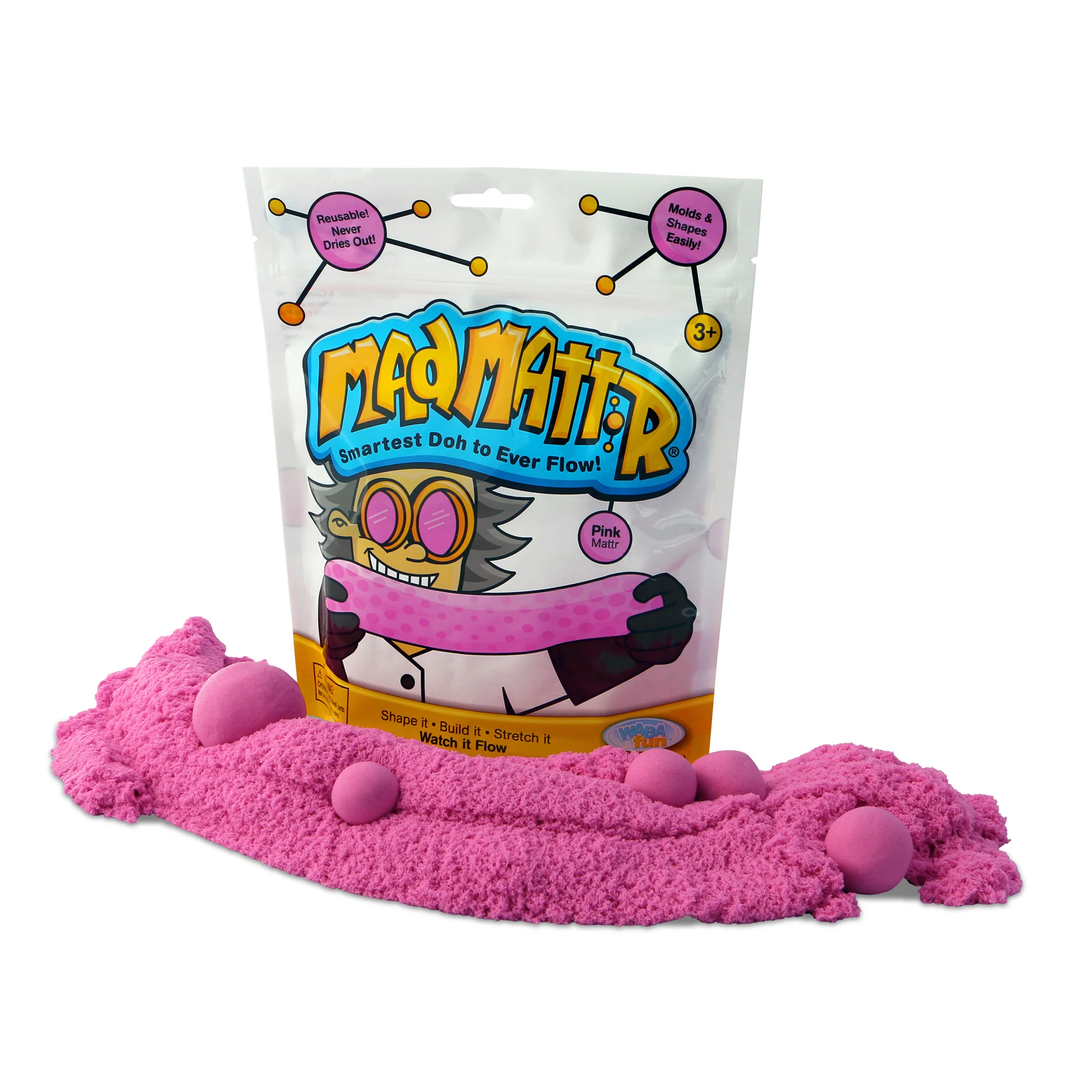 Relevant Play Mad Mattr Super-Soft Modeling Dough - Pink, 20 oz Total - Image 2