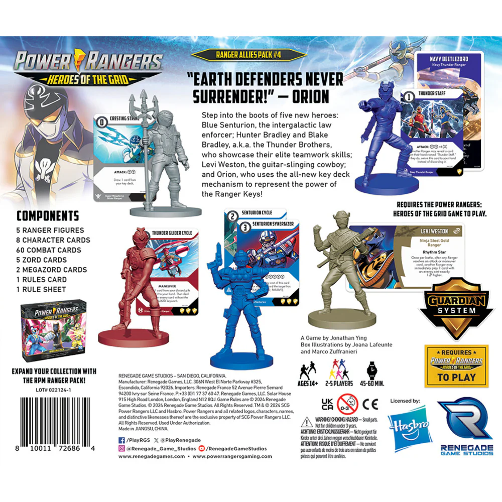 Renegade Game Studios Power Rangers: Heroes Of The Grid Allies Pack #4 - Image 2