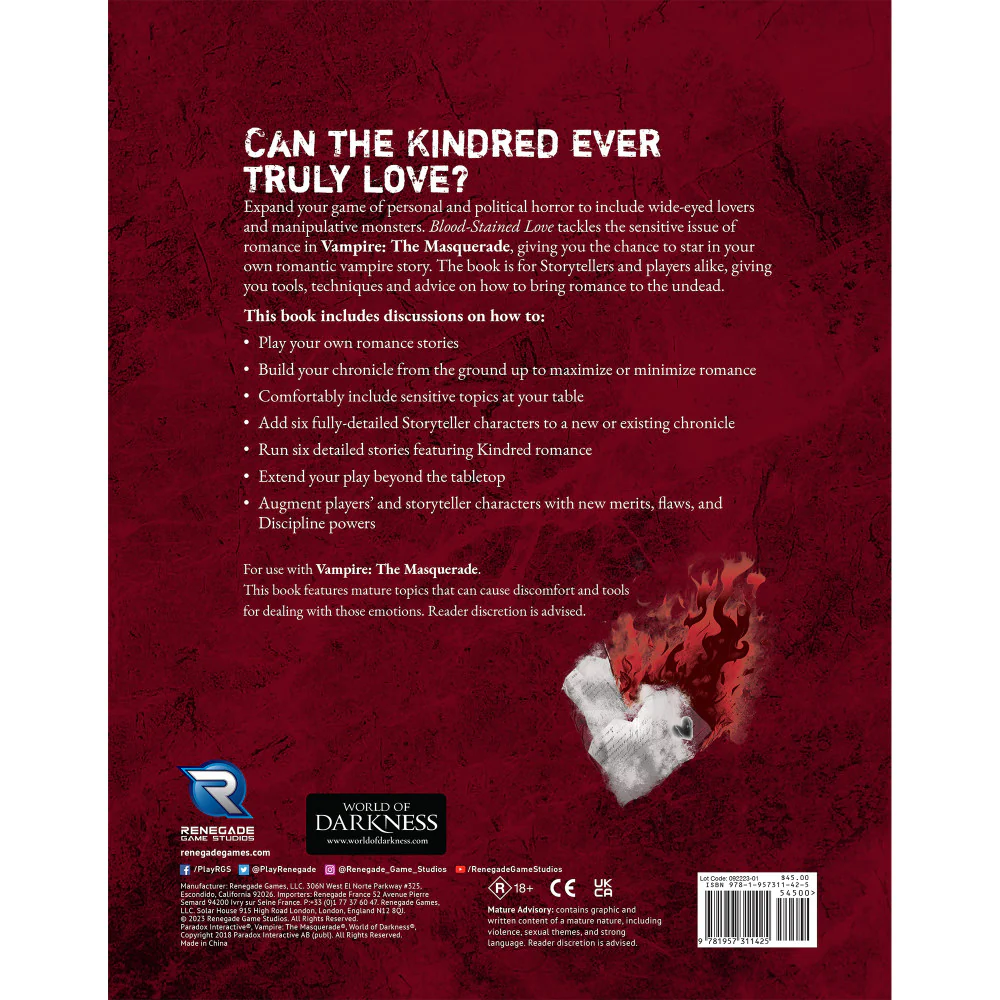 Vampire: The Masquerade - Blood-Stained Love RPG Sourcebook - Image 2