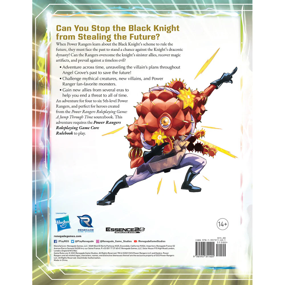 Renegade Games: Power Rangers RPG - A Time of Knight Adventure - Image 2