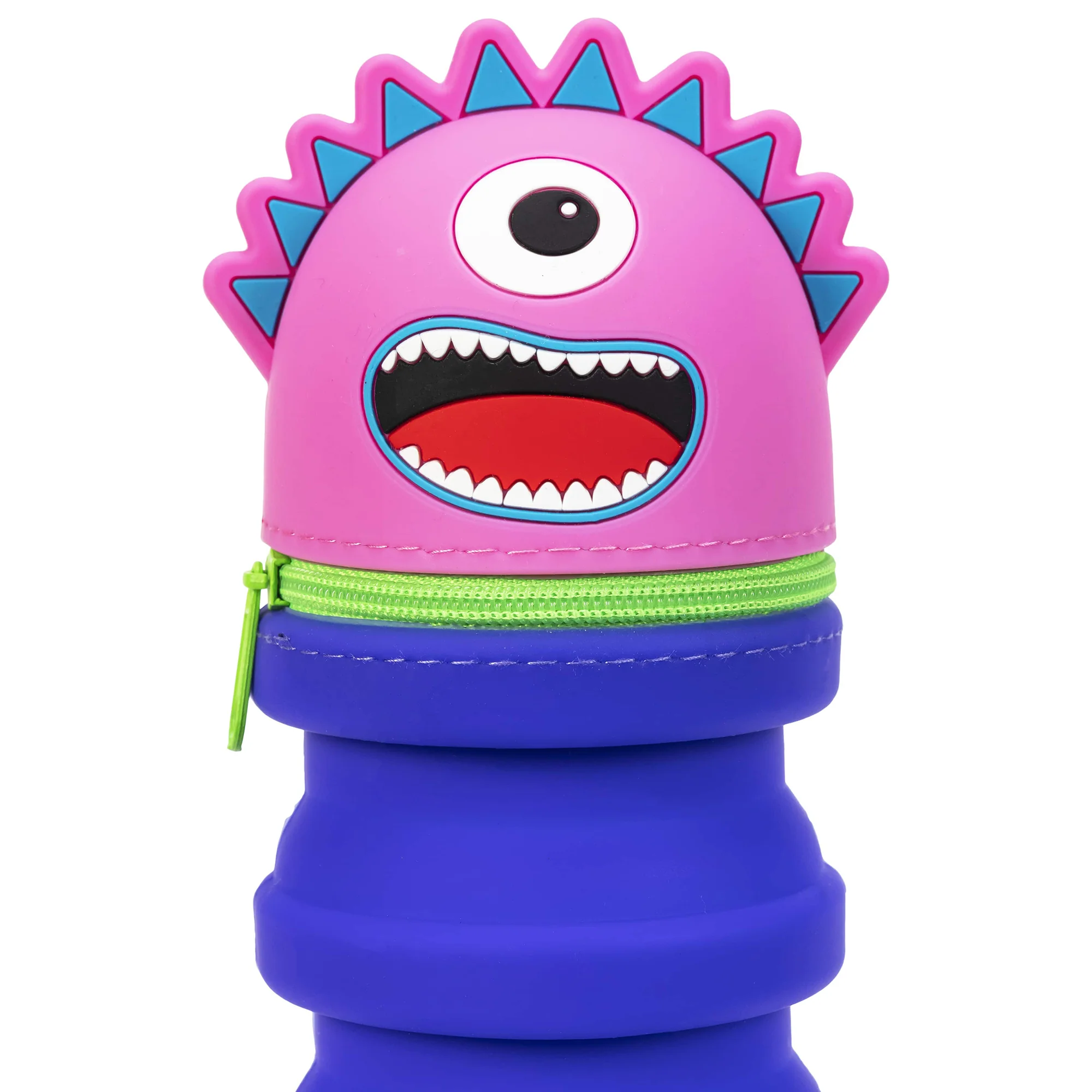 Monster Retractable Silicone Pencil Case - Pink - Image 3