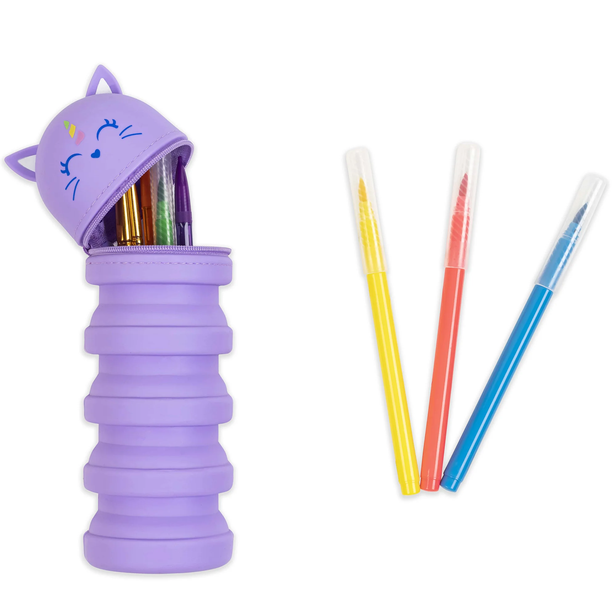 Unicorn Retractable Silicone Pencil Case - Image 2