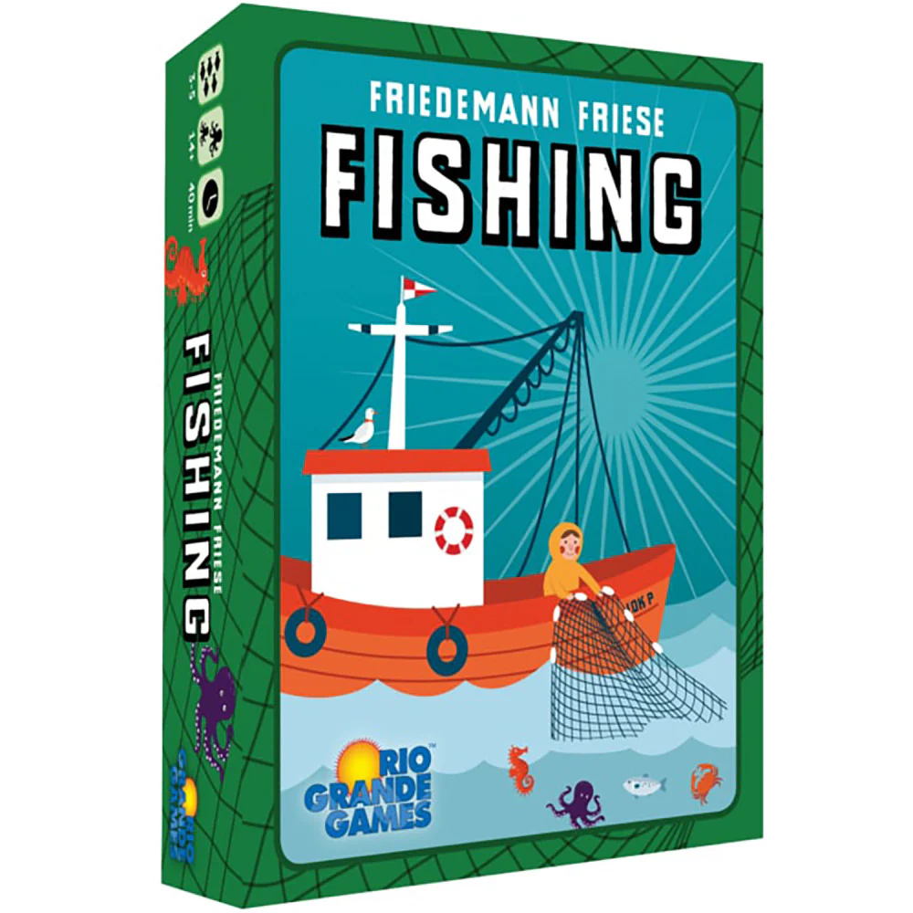 Rio Grande Games: Fishing - Trick Taking Card Game, Ocean Theme, Ages 14+, 3-5 Players