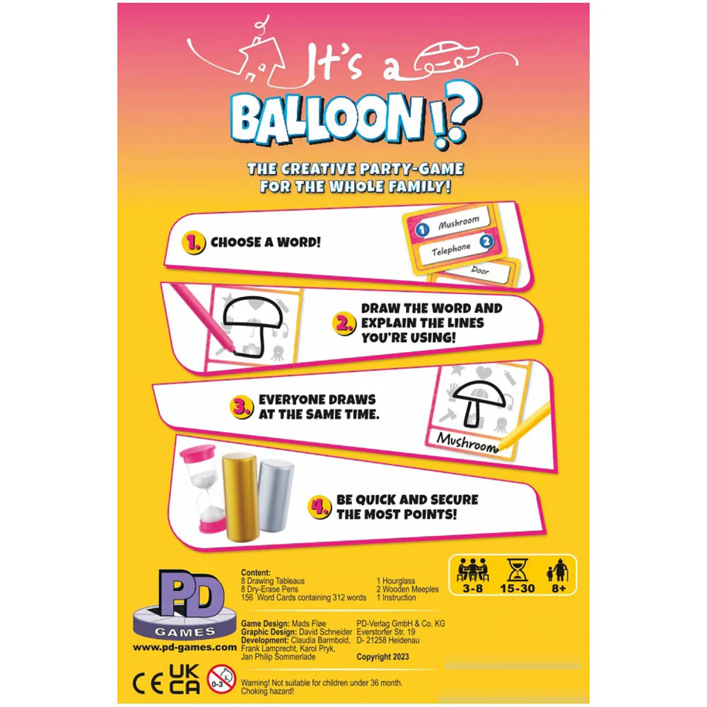 It's A Balloon Word Guessing Drawing Game by Rio Grande Games, Ages 8+ - Image 2