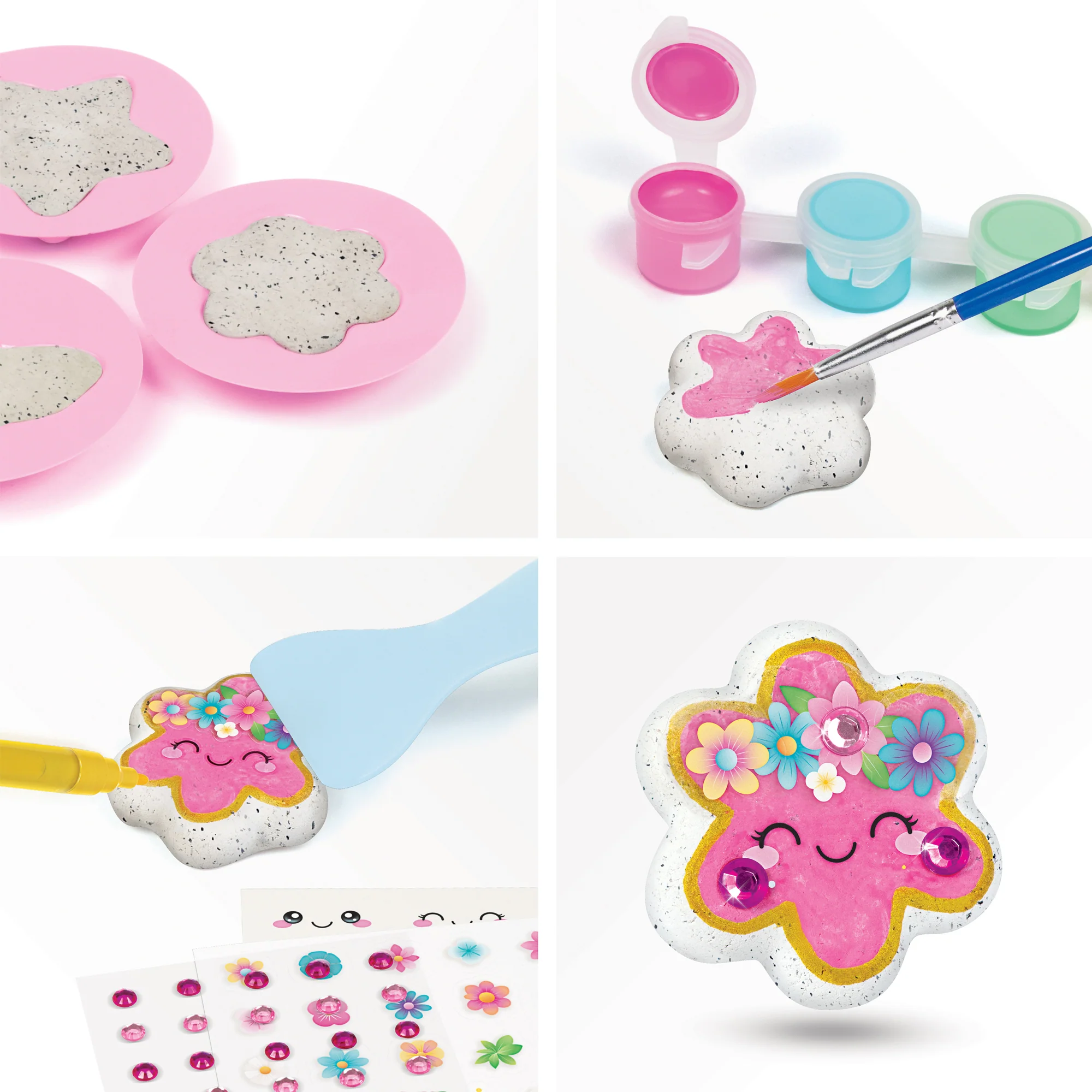 Make It Real Rock Dough Glowing Garden Rock Painting And Molding Craft Kit - Image 5