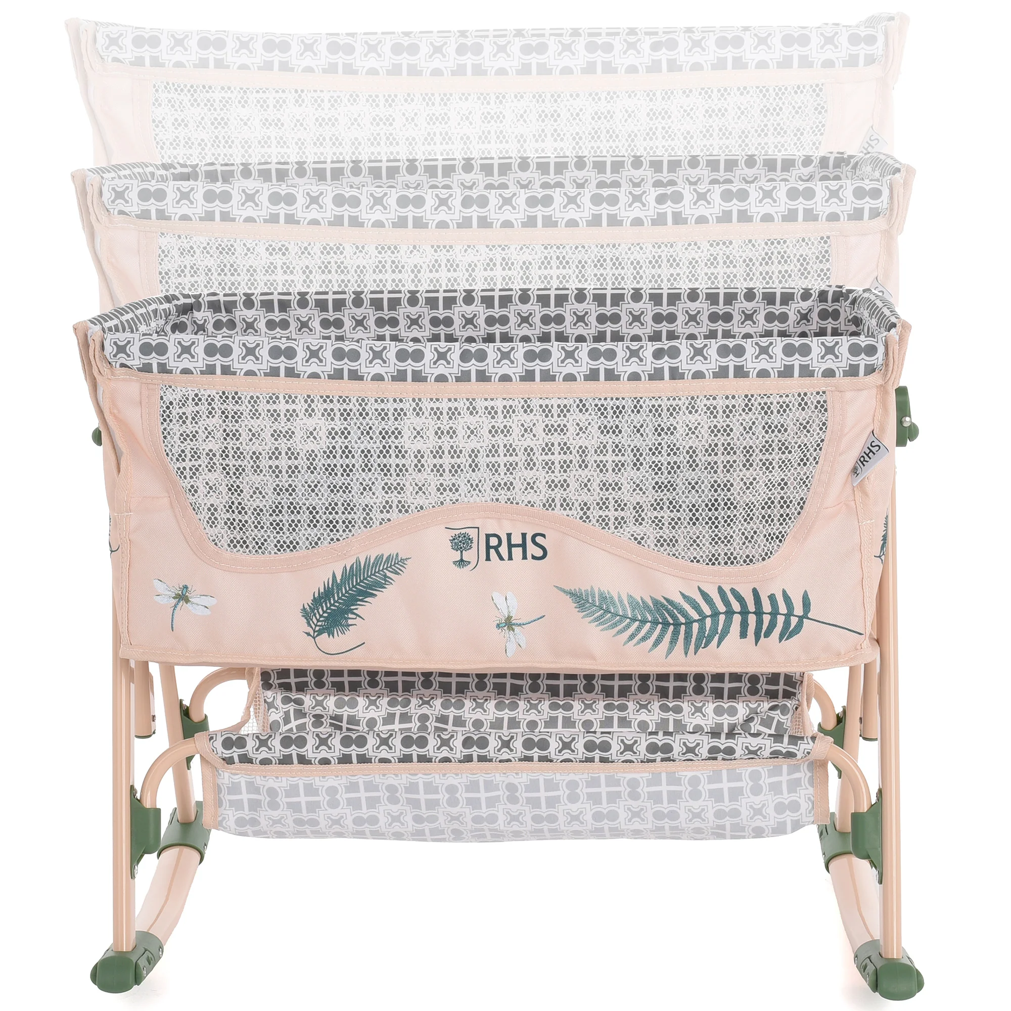 Roma RHS Bedside Crib With Adjustable Height And Rocking Mode For Dolls - Image 2