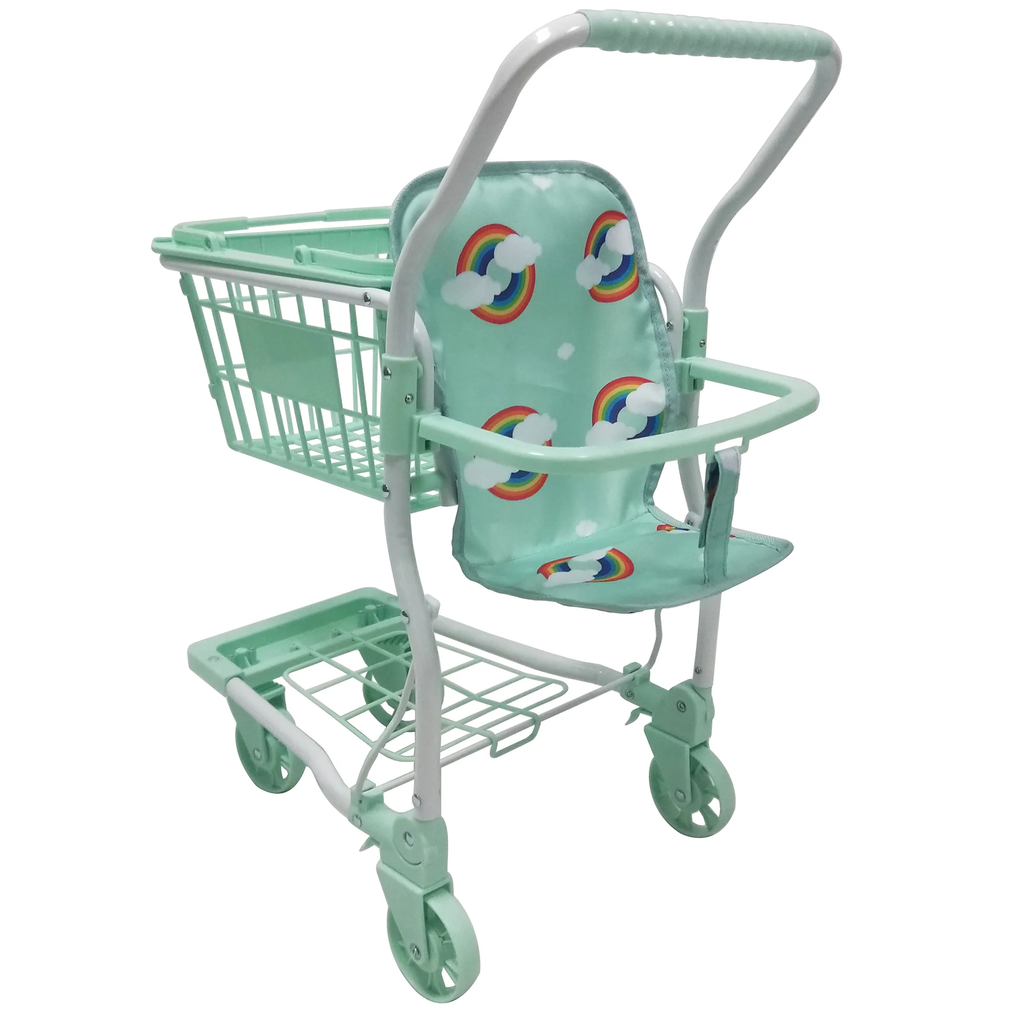 Roma Rupert Shopping Trolley With Removable Basket - Mint - Image 3