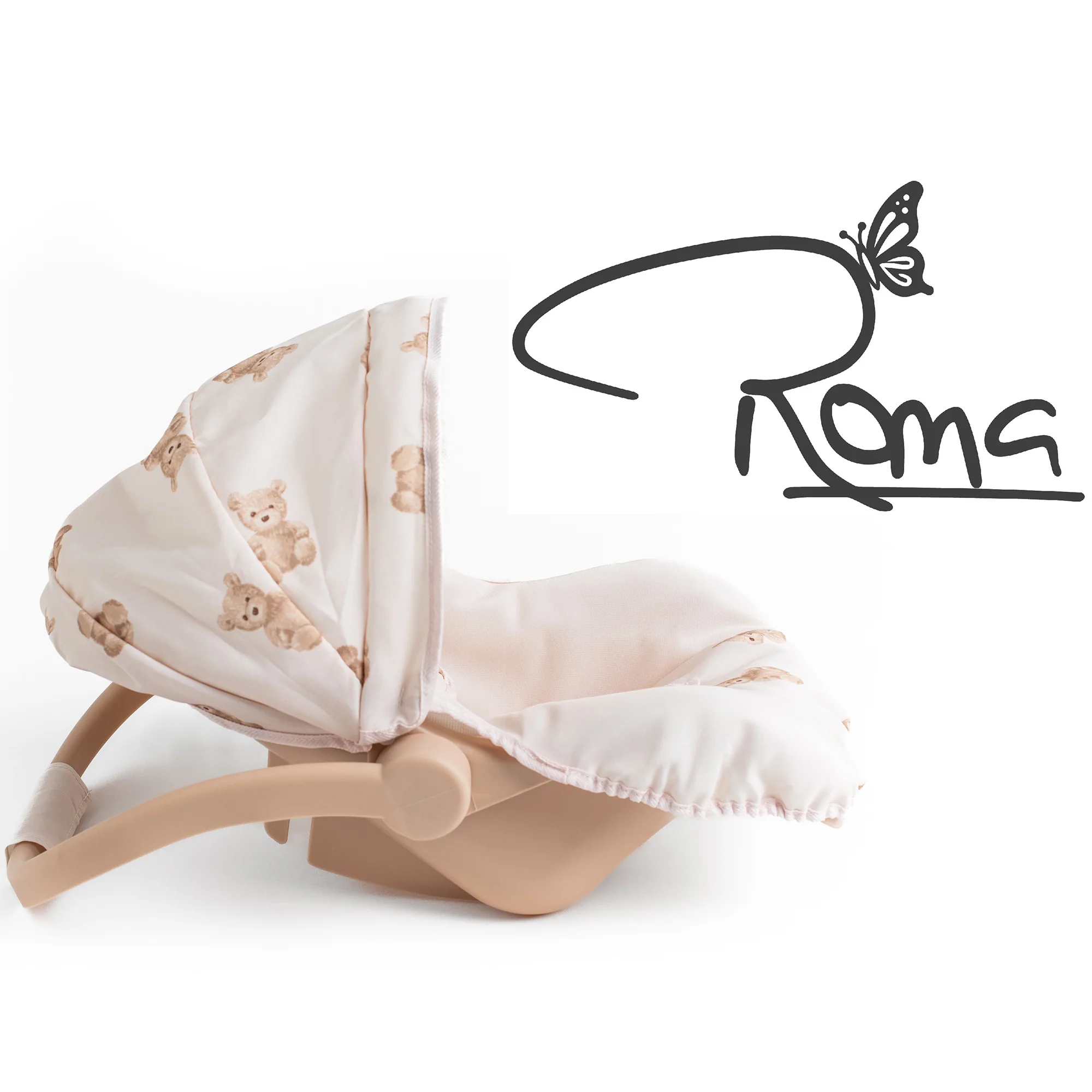Roma Teddy Doll Car Seat With Adjustable Hood And Carry Handle - Image 2