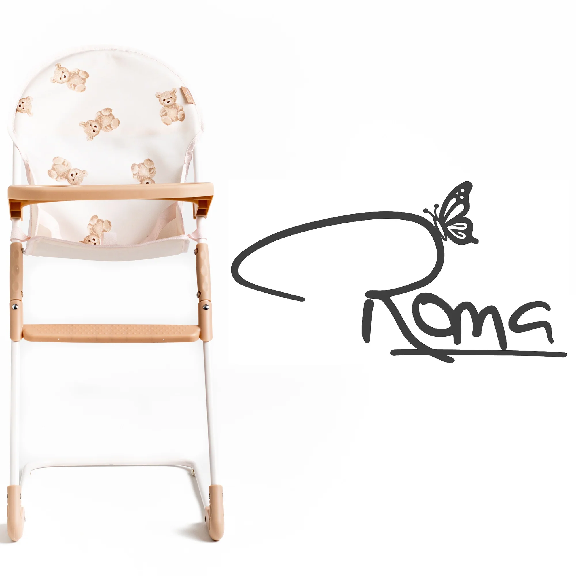 Roma Teddy Doll High Chair With Wipe-Clean Tray - Image 2