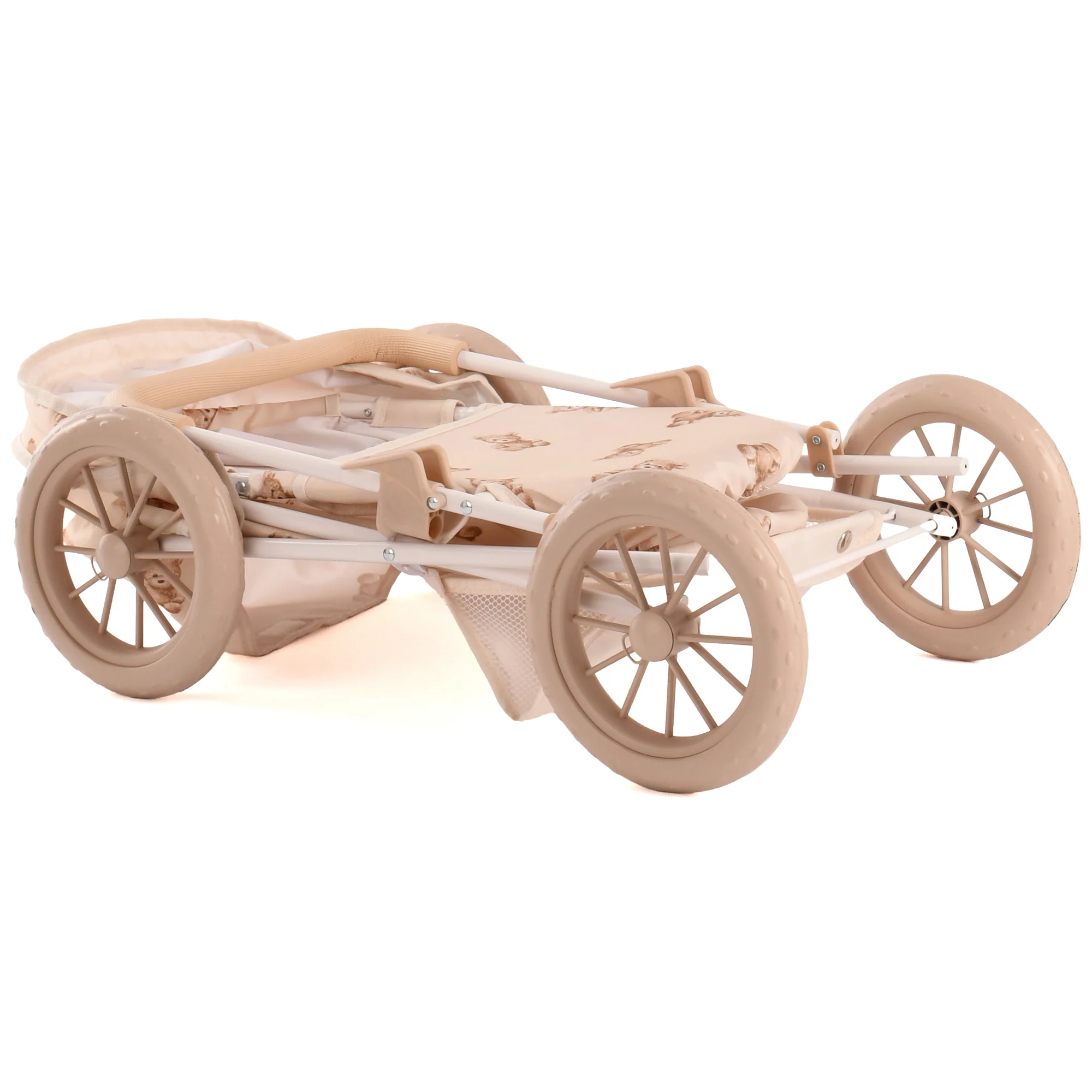Roma Teddy Doll Pram With Adjustable Handle And 2-In-1 Design - Image 4