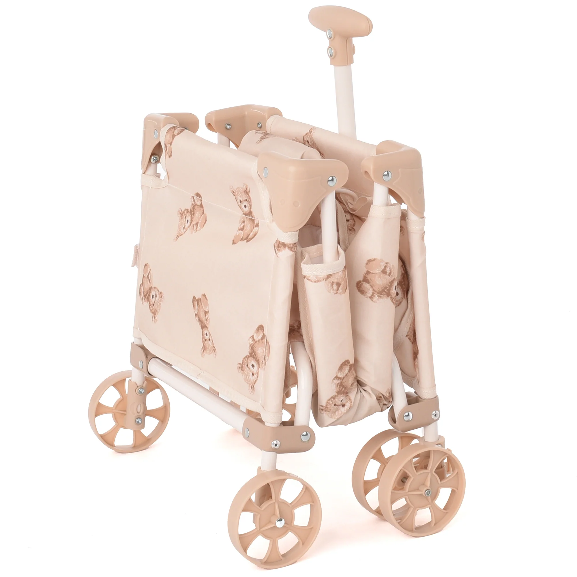 Roma Teddy Toy Wagon Foldable Storage Cart With Teddy Bear Print - Image 3