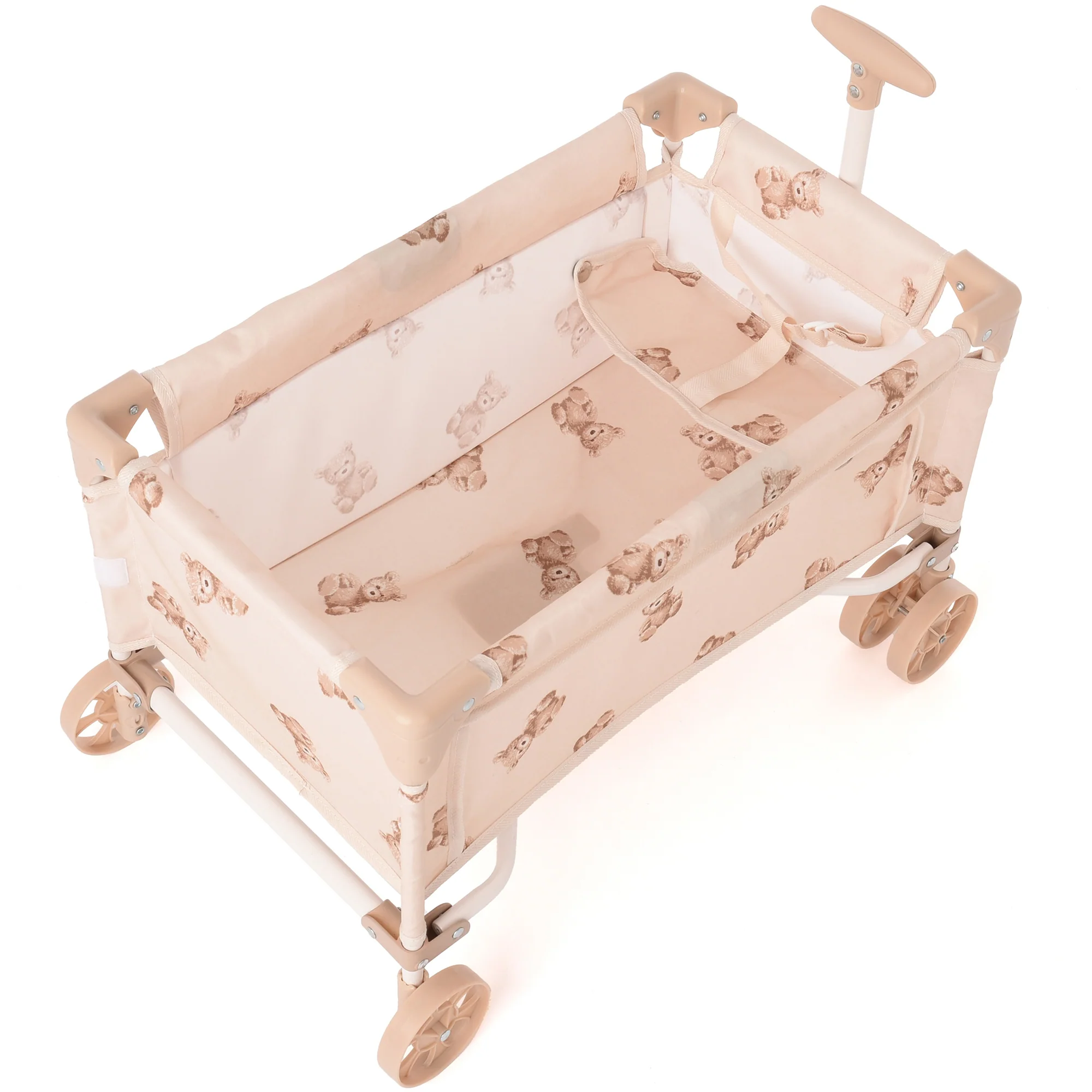 Roma Teddy Toy Wagon Foldable Storage Cart With Teddy Bear Print - Image 5