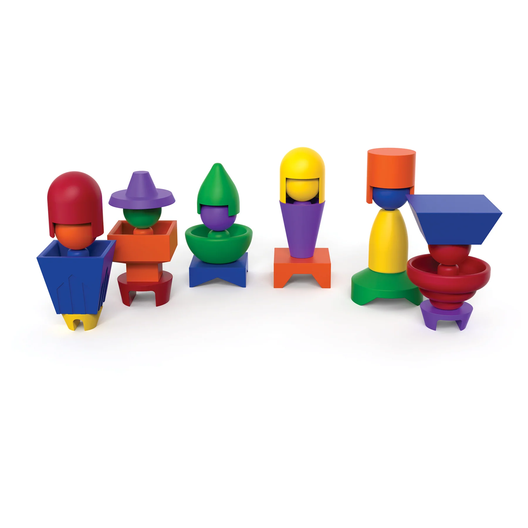 Roylco GEMO Stackable Emotion Dolls - Set of 6 - Image 2