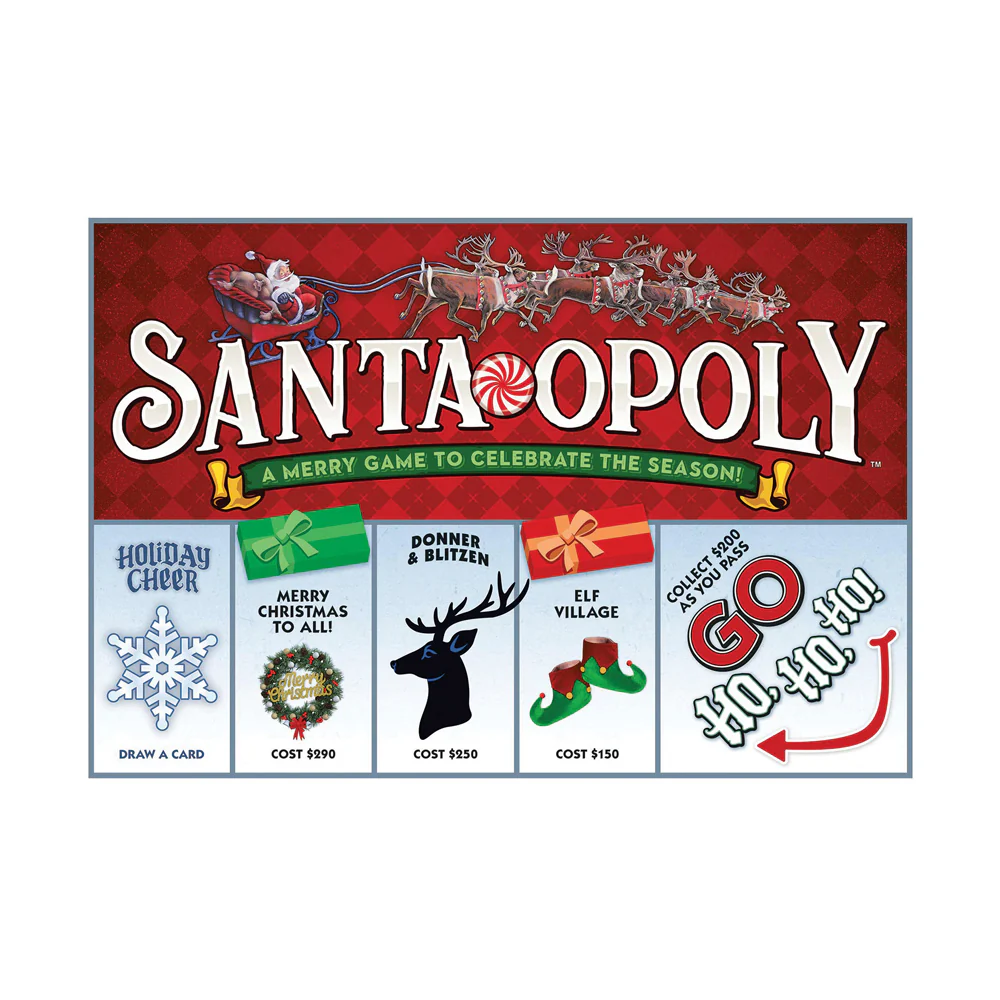 Santa-Opoly Holiday Themed Monopoly Style Board Game - Image 2