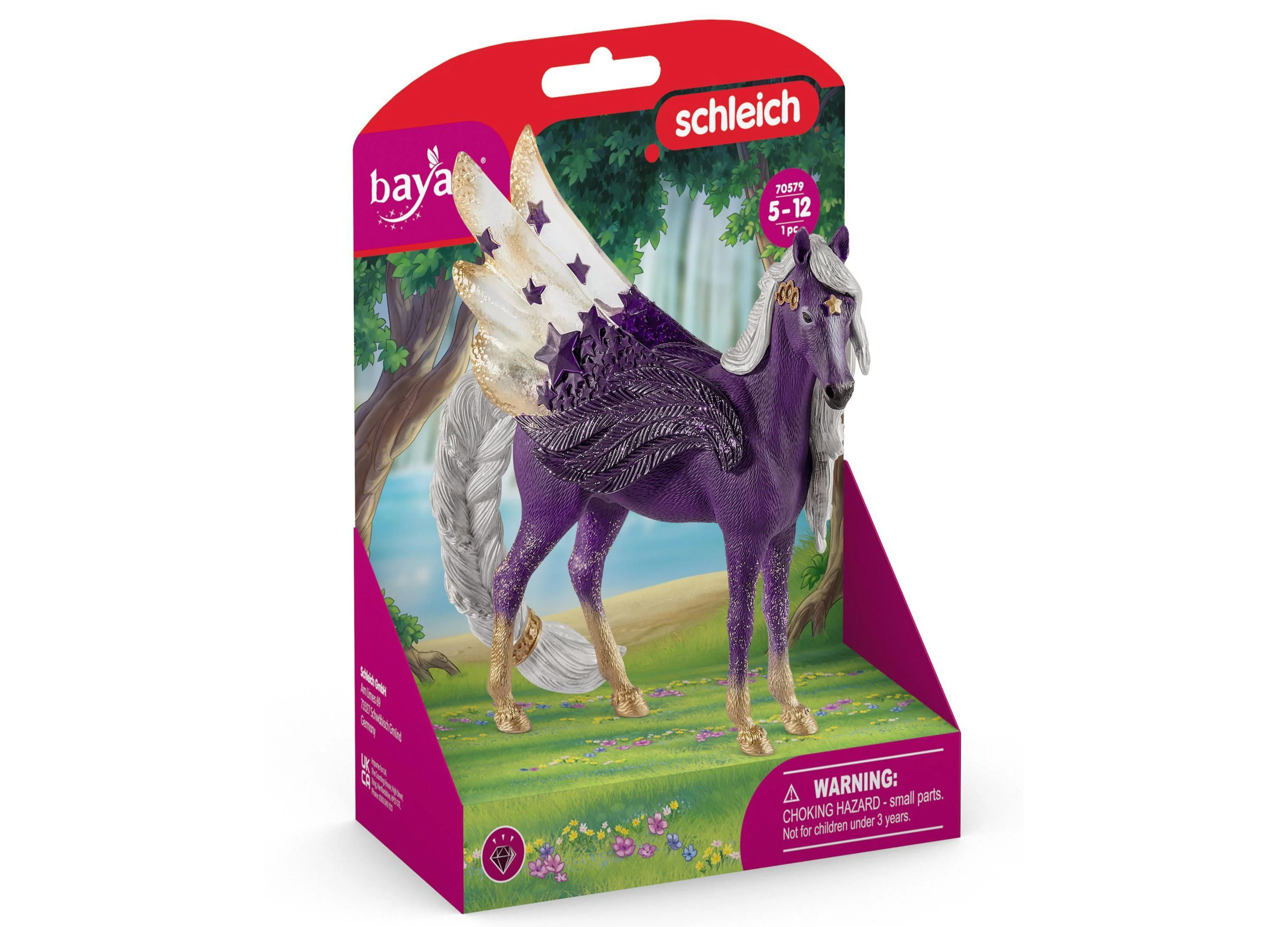 Schleich Bayala 7.1 inch Star Pegasus Mare - Magical Figurine, Purple - Image 4
