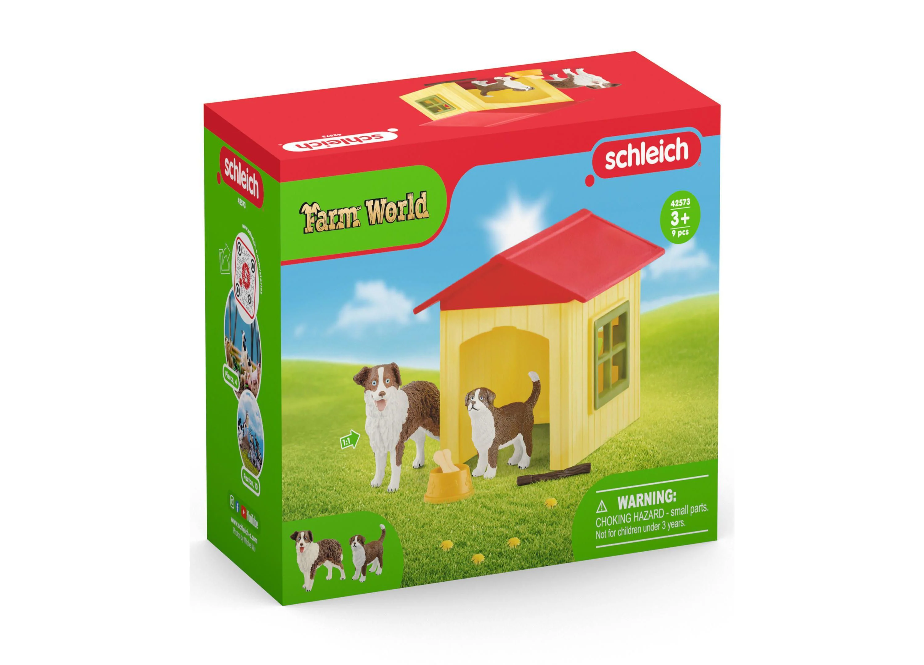 Schleich Farm World Australian Shepherd Dog House Playset, 9-Piece Set - Image 4