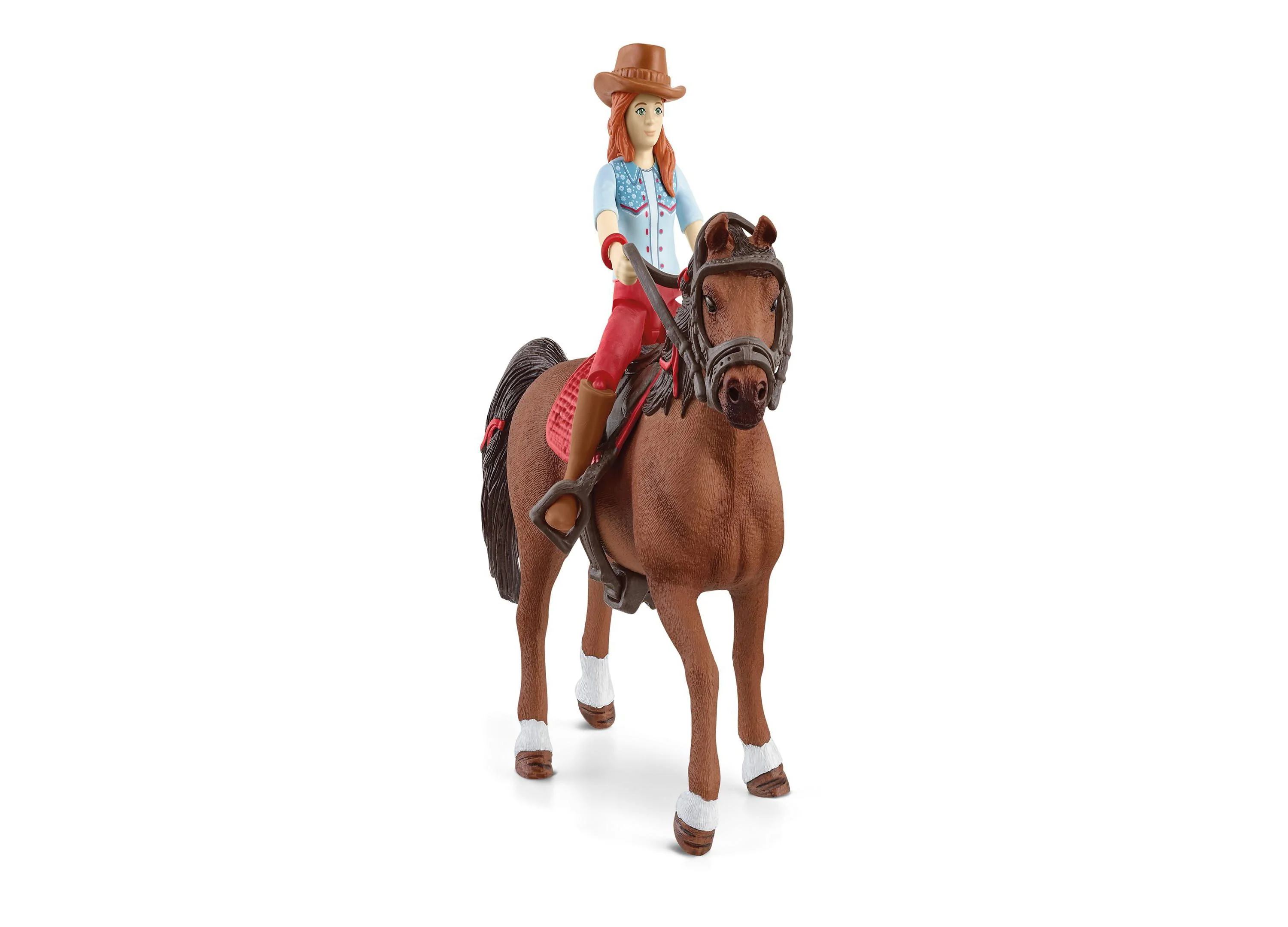 Schleich Horse Club: Hannah & Cayenne Horse & Rider Figurine Set - Image 3
