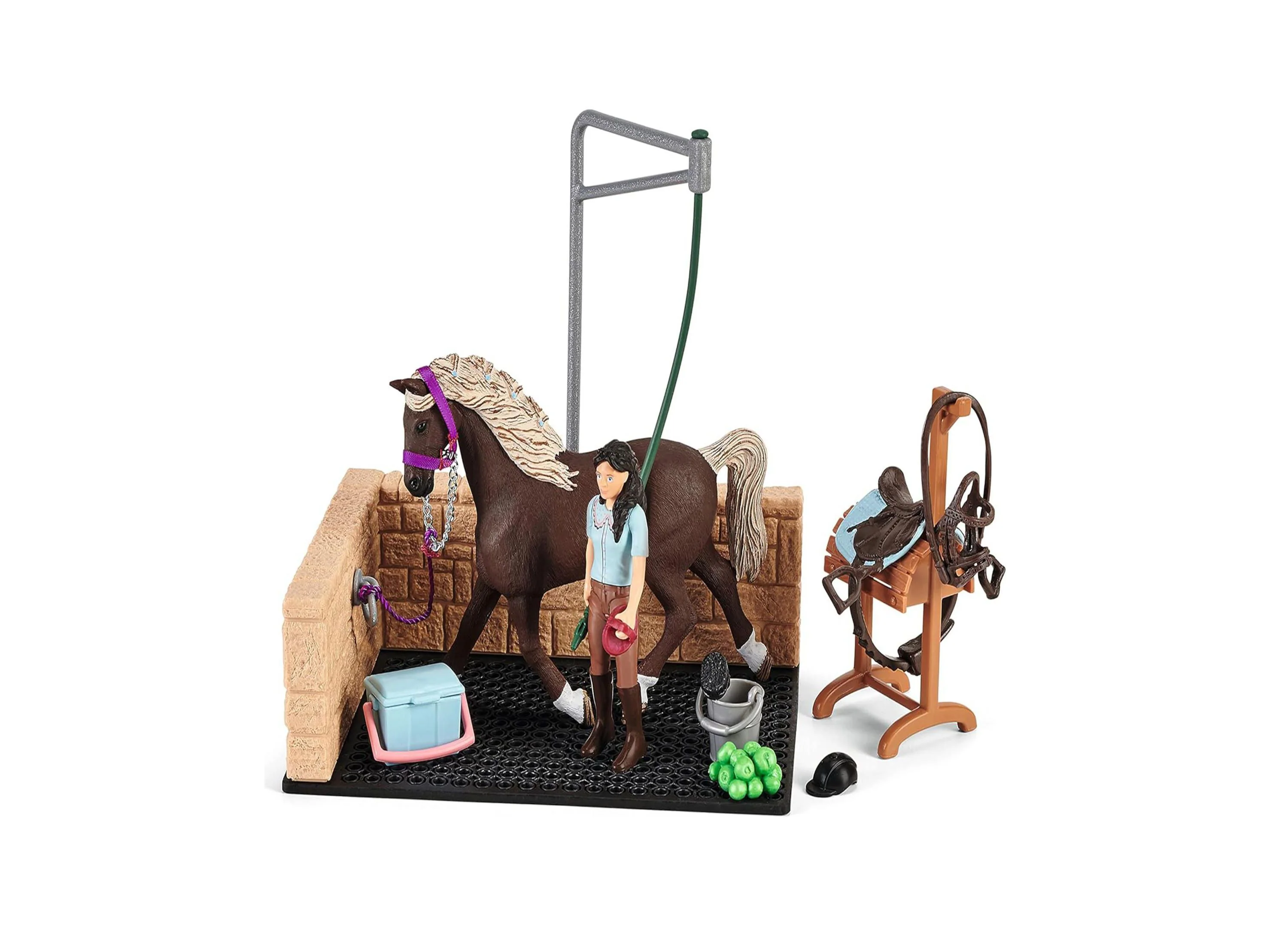 Schleich Horse Club Emily & Luna Horse Washing Station Playset, 19 Pieces - Image 5