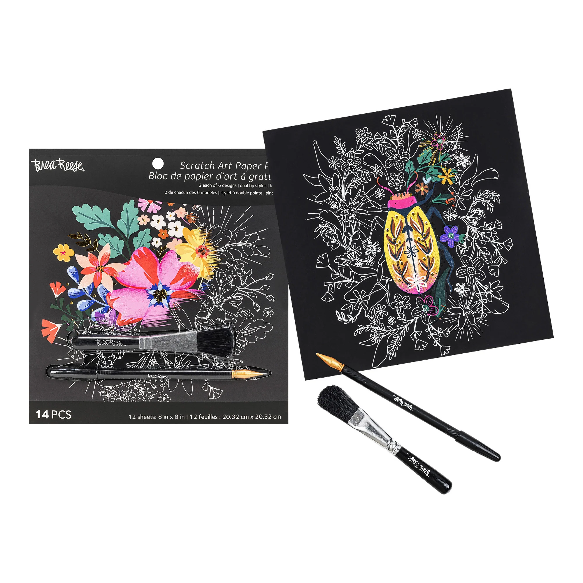 Brea Reese Scratch Art Paper Pad - Mystical - 12 Designs - Image 3