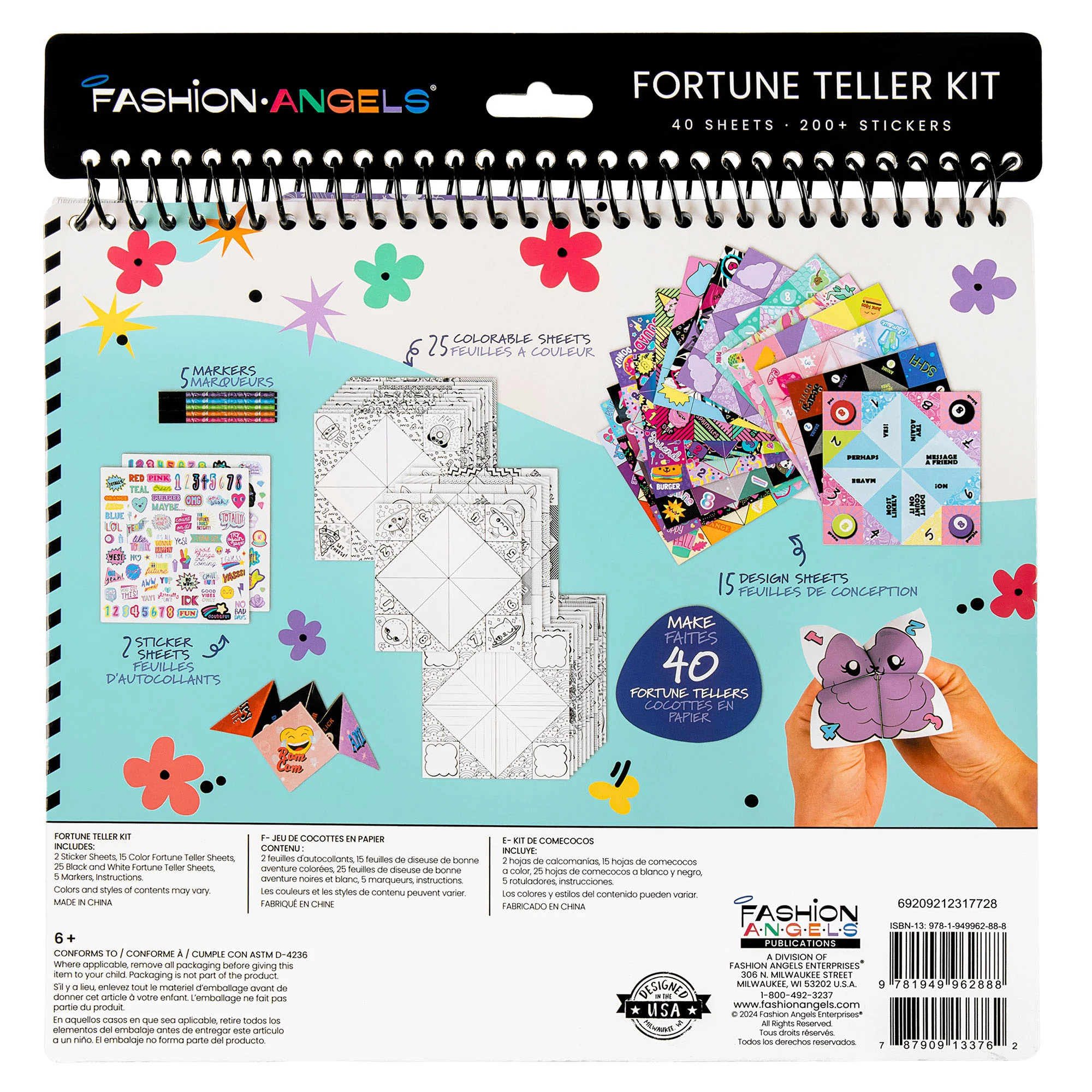 Creative Kids Secret Message Fortune Teller Portfolio - Art and Craft Kit - Image 4