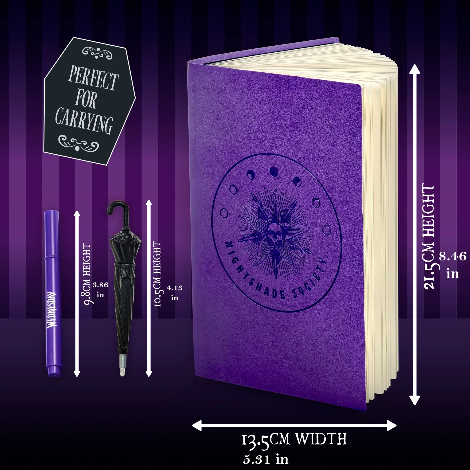Wednesday Nightshade Society Secret Reveal Journal With Invisible Ink Pen And UV Torch - Image 5
