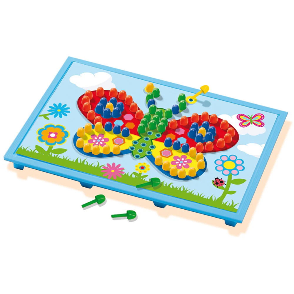 SES Creative Colorful Mosaic Board and Pin Art Craft Set - Image 2
