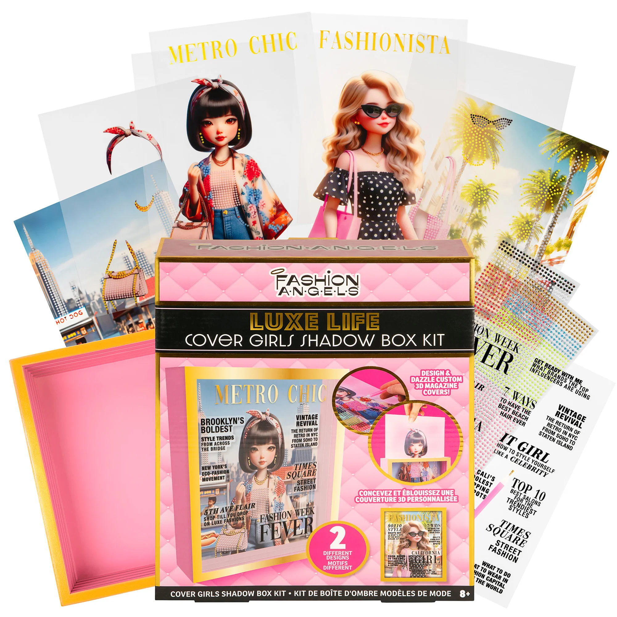 Fashion Angels Luxe Life Cover Girls 3D Shadowbox Magazine Cover Craft Kit