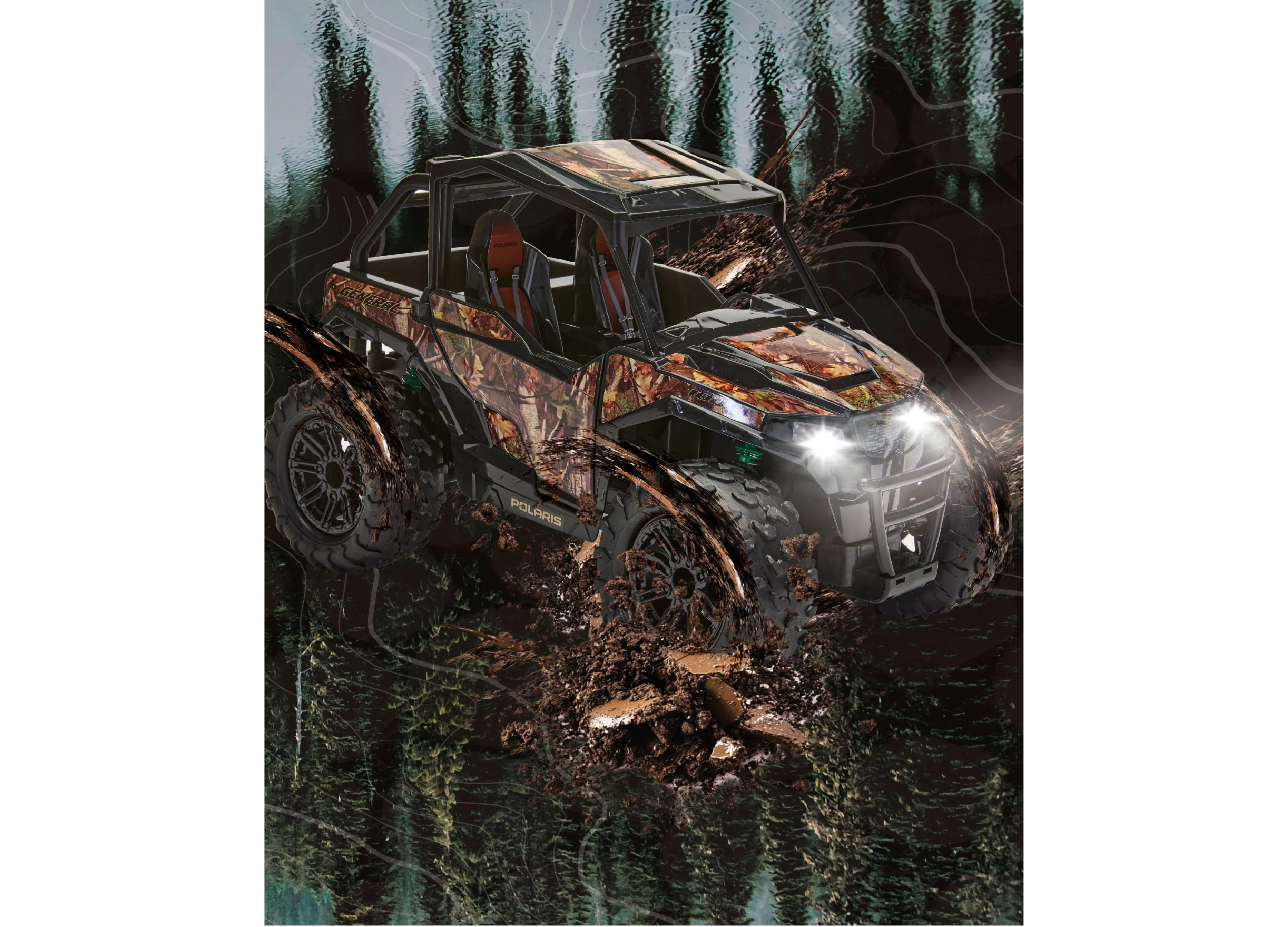 Sharper Image Polaris General 1:14 Scale RC Off-Road Vehicle - Image 4