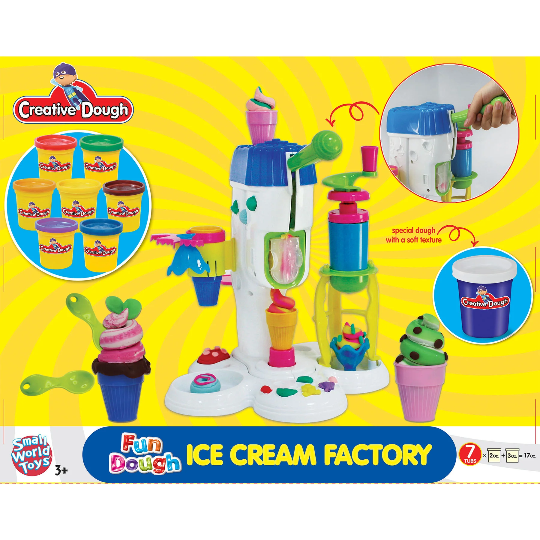 Small World Toys Creative Dough Ice Cream Factory Activity Set - Image 2